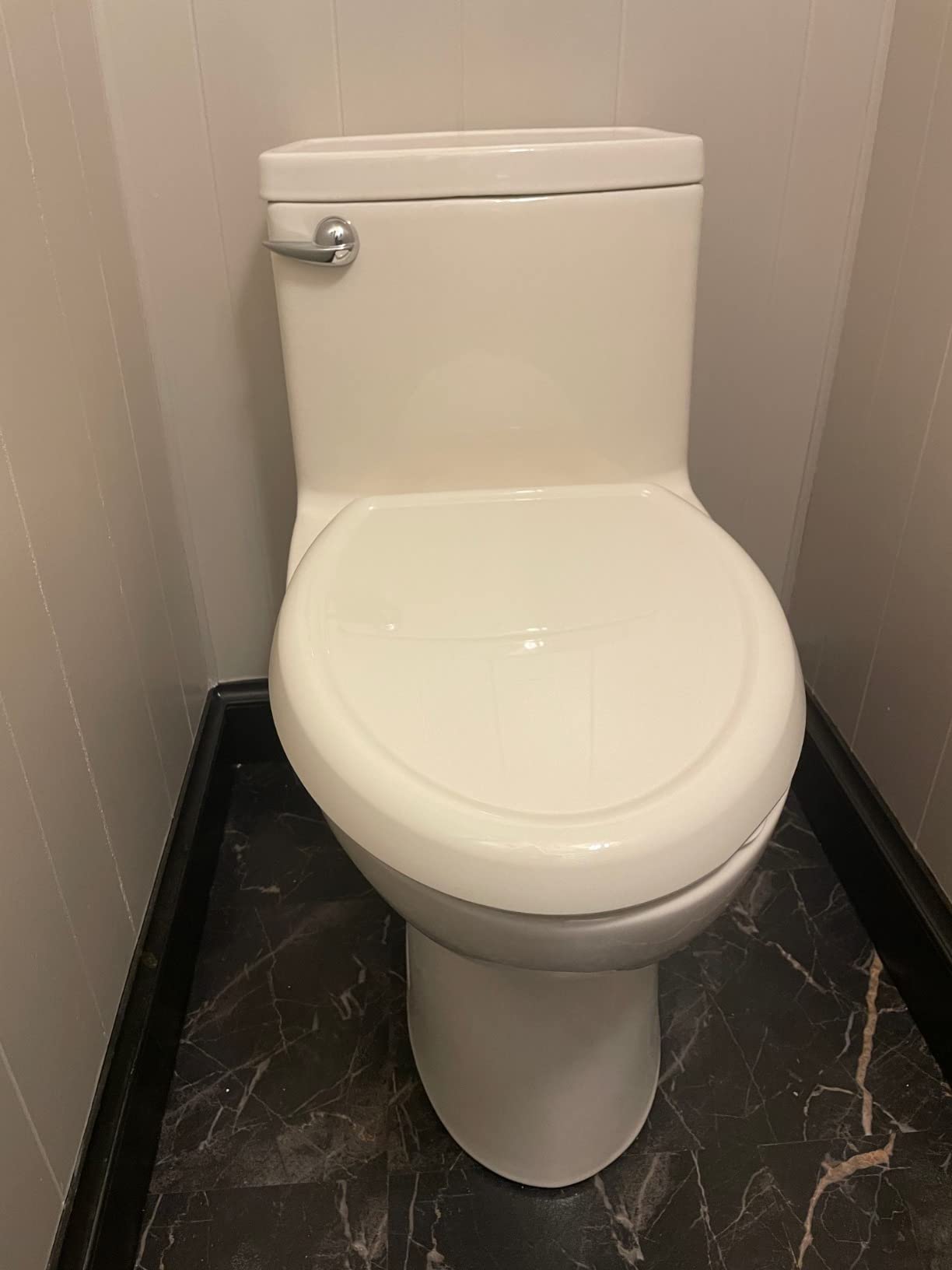 American Standard 2403128.020 Compact Cadet 3 One-Piece Toilet with Slow-Close Seat, Elongated Front, Left-Hand Flush, White, 1.28 gpf customer photo 2