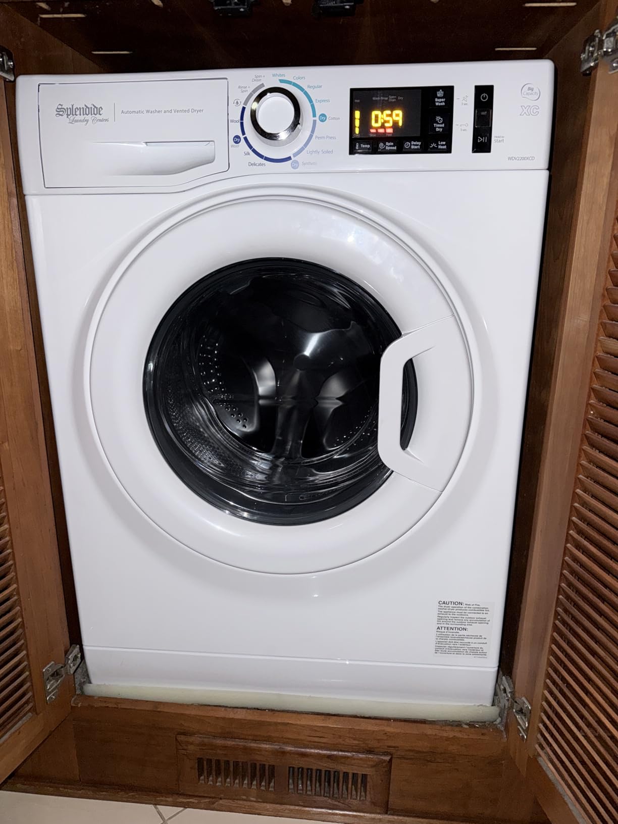 Splendide WDV2200XCD Vented Washer/Dryer Combo, White customer photo 1