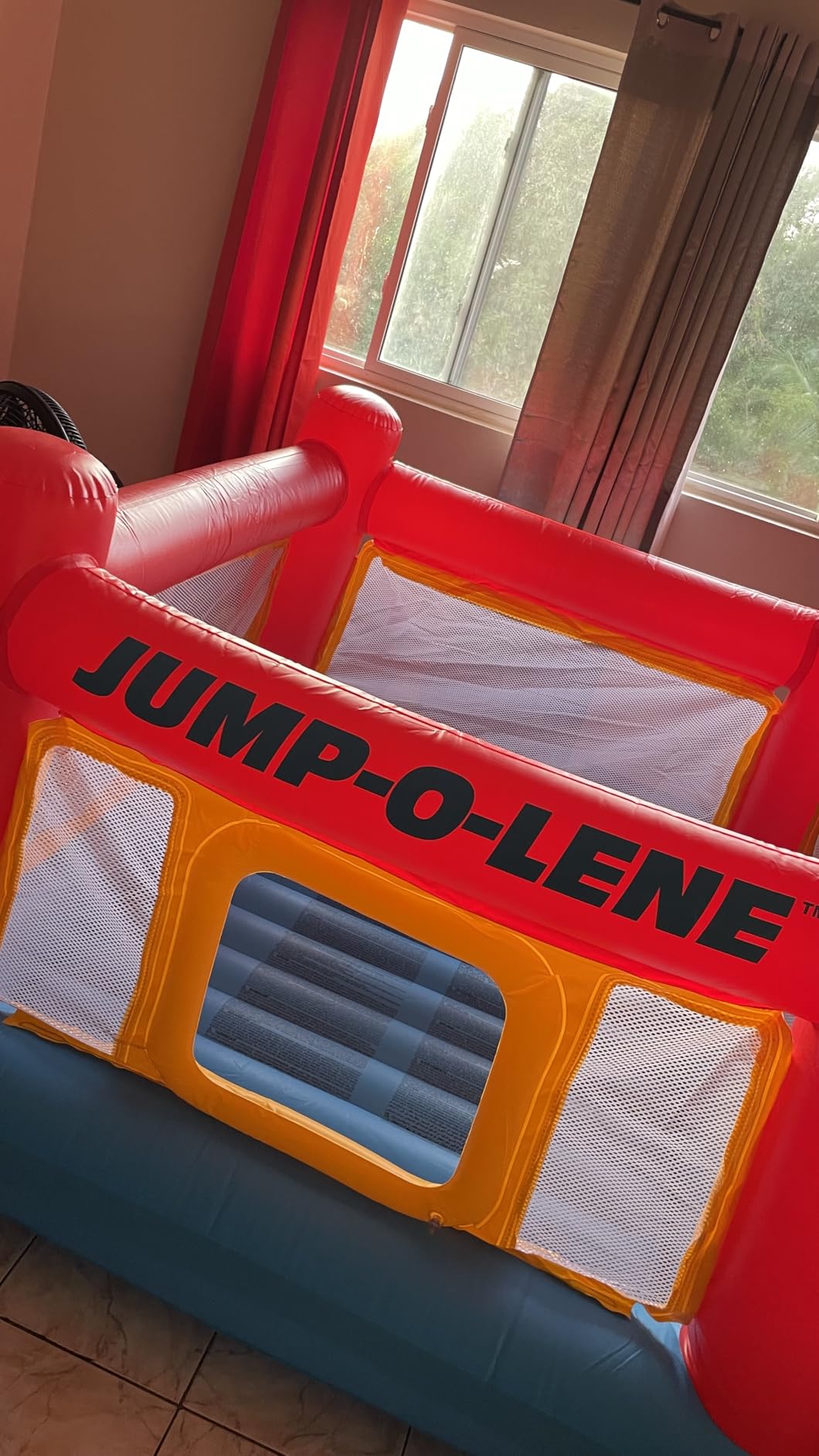INTEX Jump-O-Lene Inflatable Trampoline Bounce House for Kids Ages 3-6 | 48260EP - Blow Up Play Center with Crawl-Thru Door and Net for Indoor & Outdoor Use customer photo 2