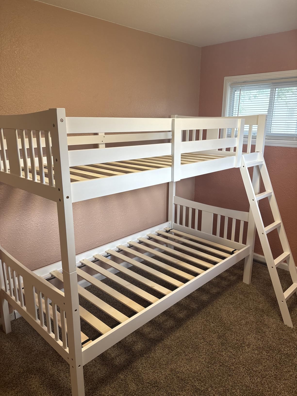 Storkcraft Caribou Twin-Over-Twin Bunk Bed, Navy | GREENGUARD Gold Certified, Wood Twin Bunk Beds for Kids Bedroom, Converts to 2 Individual Twin Beds, No Box Spring Required customer photo 2