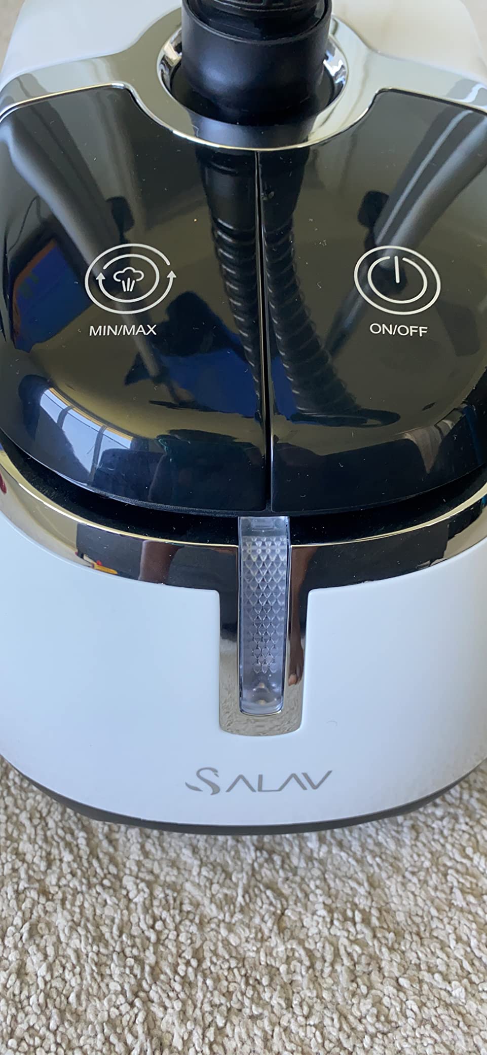 SALAV GS45-DJ Professional Upright Garment Steamer with Roll Wheels, Multi-Function Extra Wide Hanger, Fabric Brush & Mini Ironing Paddle, 1500 watts, Silver customer photo 2