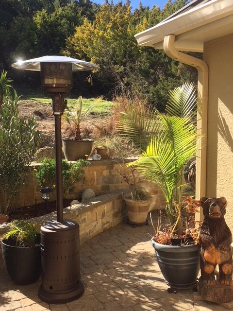 Amazon Basics 46,000 BTU Portable Outdoor Propane Patio Heater with Wheels, Commercial & Residential with Water Tank, Adjustable Heat Output, 9-Foot Radius, Slate Gray customer photo 2