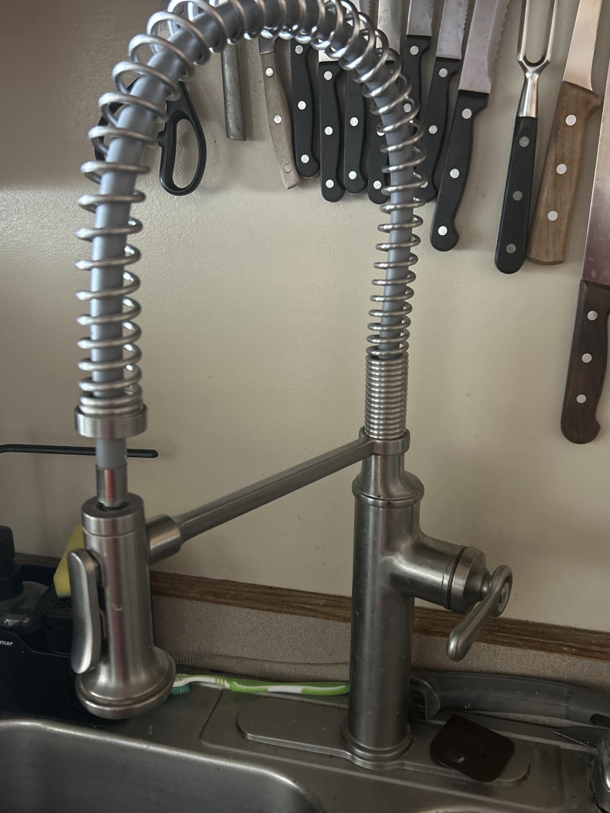 KOHLER K-R10651-SD-VS Sous Kitchen Sink Faucet, Vibrant Stainless customer photo 1