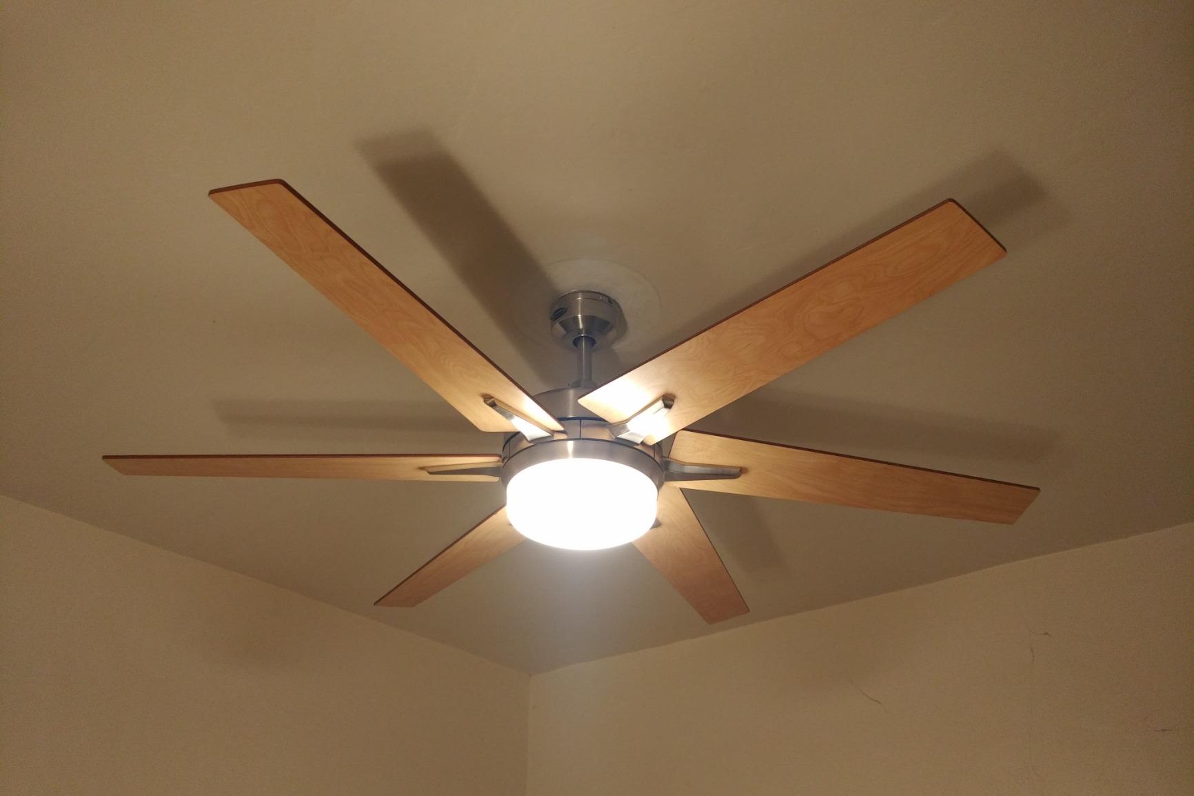 Westinghouse Cayuga LED Ceiling Fan with Light, 60-Inch, Black Bronze | Dimmable LED light kit, Opal frosted glass, Indoor installation, Reversible blades, Transitional styling customer photo 1