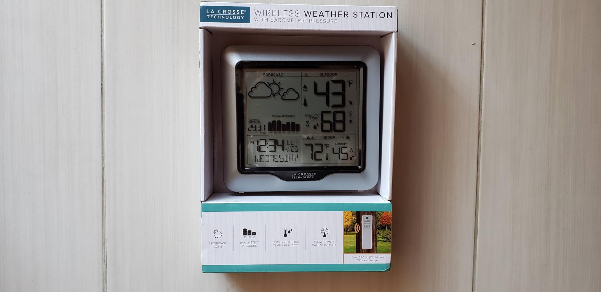 308-1417 Wireless Barometric Pressure Weather Station with WWVB Time, 330ft | Advanced Forecast customer photo 2