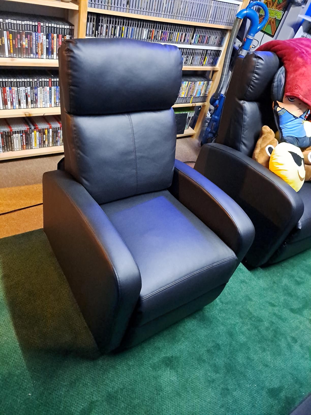 FDW Recliner Chair for Living Room Home Theater Seating Single Reclining Sofa Lounge with Padded Seat Backrest (Black) customer photo 2