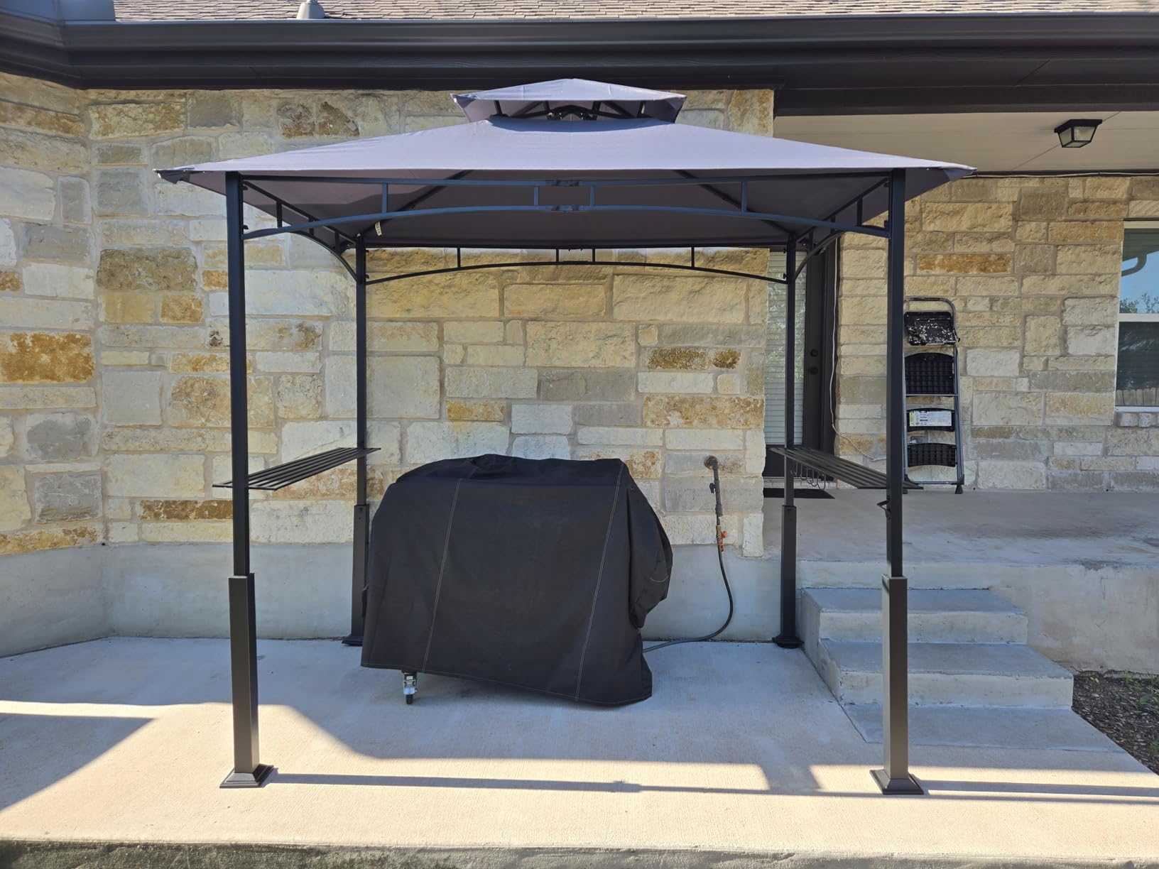 ABCCANOPY 8x5 Grill Gazebo BBQ Shelter with 2 LED Lights, Dark Gray customer photo 2