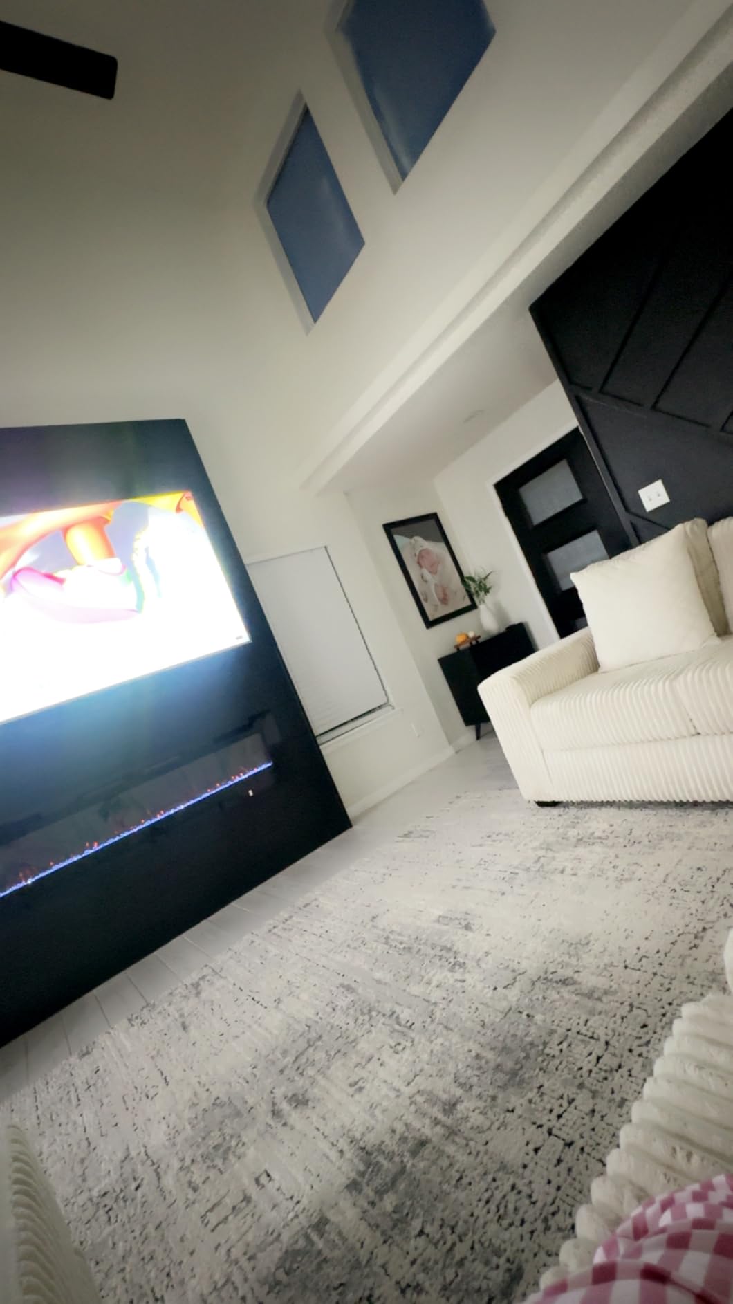 Vitesse 50 Inch Ultra Thin Electric Fireplace-Narrow Bezel Linear Fireplace Heater Recessed Wall Mounted, Remote and Screen Control, 8H Sleep Timer, Low Noise, 750/1500W for Living Room, Bedroom customer photo 2