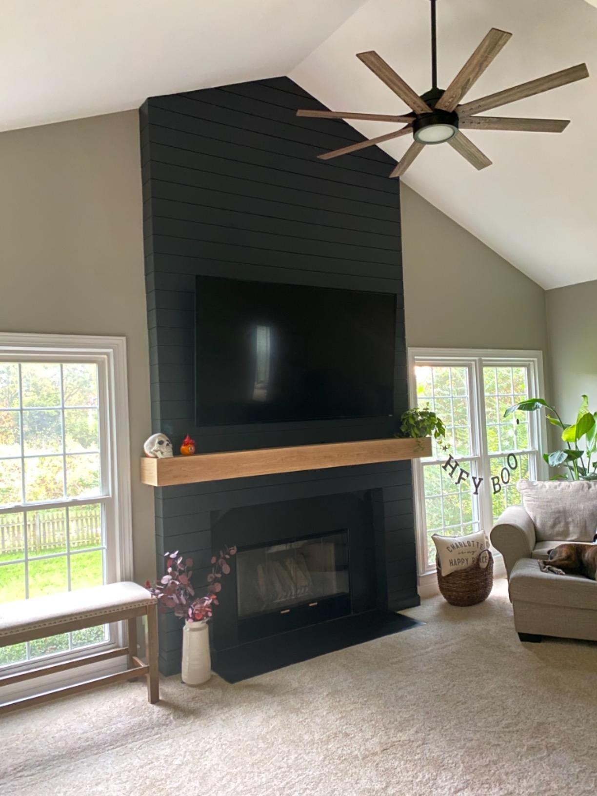 Honeywell Ceiling Fans Xerxes Modern 62 Inch Ceiling Fan with Light, Remote Control Fan, LED Indoor Fan with 8 Blades, Matte Black and Ash Blade Finish Options, Matte Black (51473-01) customer photo 1