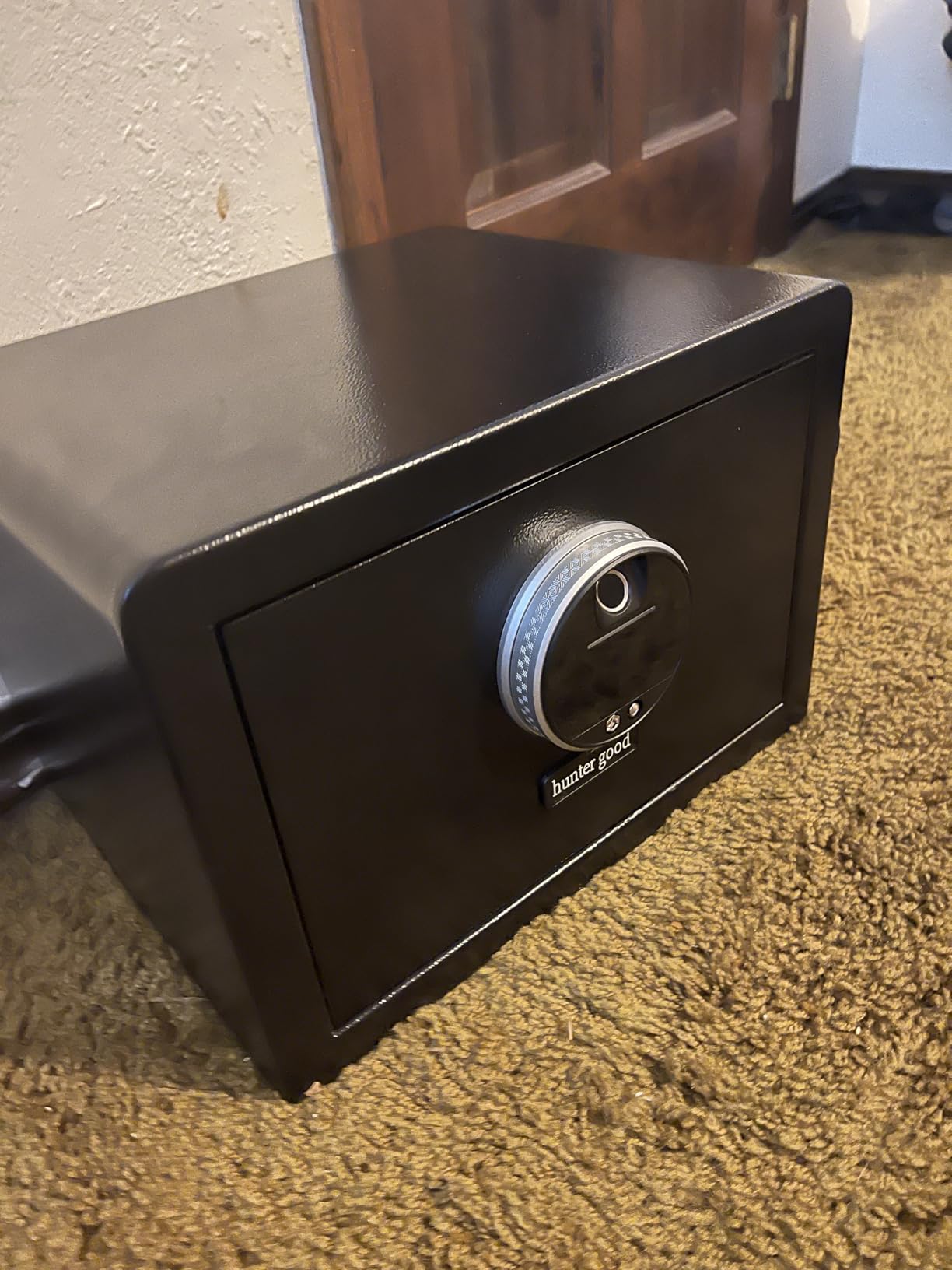 Biometric Digital Security Home Safe, Safes for Home Storage Cash Jewelry and Valuables, 1.0 Cubic Feet Gun Use Storage Small Fingerprint Safe Box. (No fireproof bag, 9.8