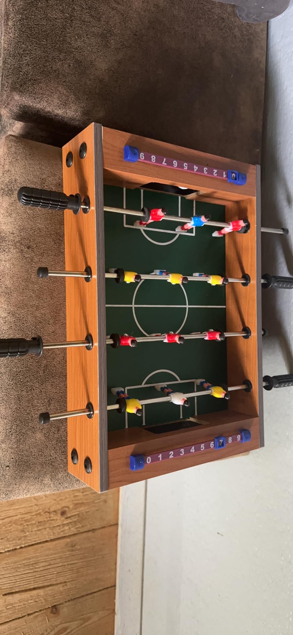 Saycker Table Foosball, Mini Football Table Soccer Tabletops Wood Football Table Top w/Footballs, Game Accessories for Adults Family Night Parties Entertainment customer photo 1
