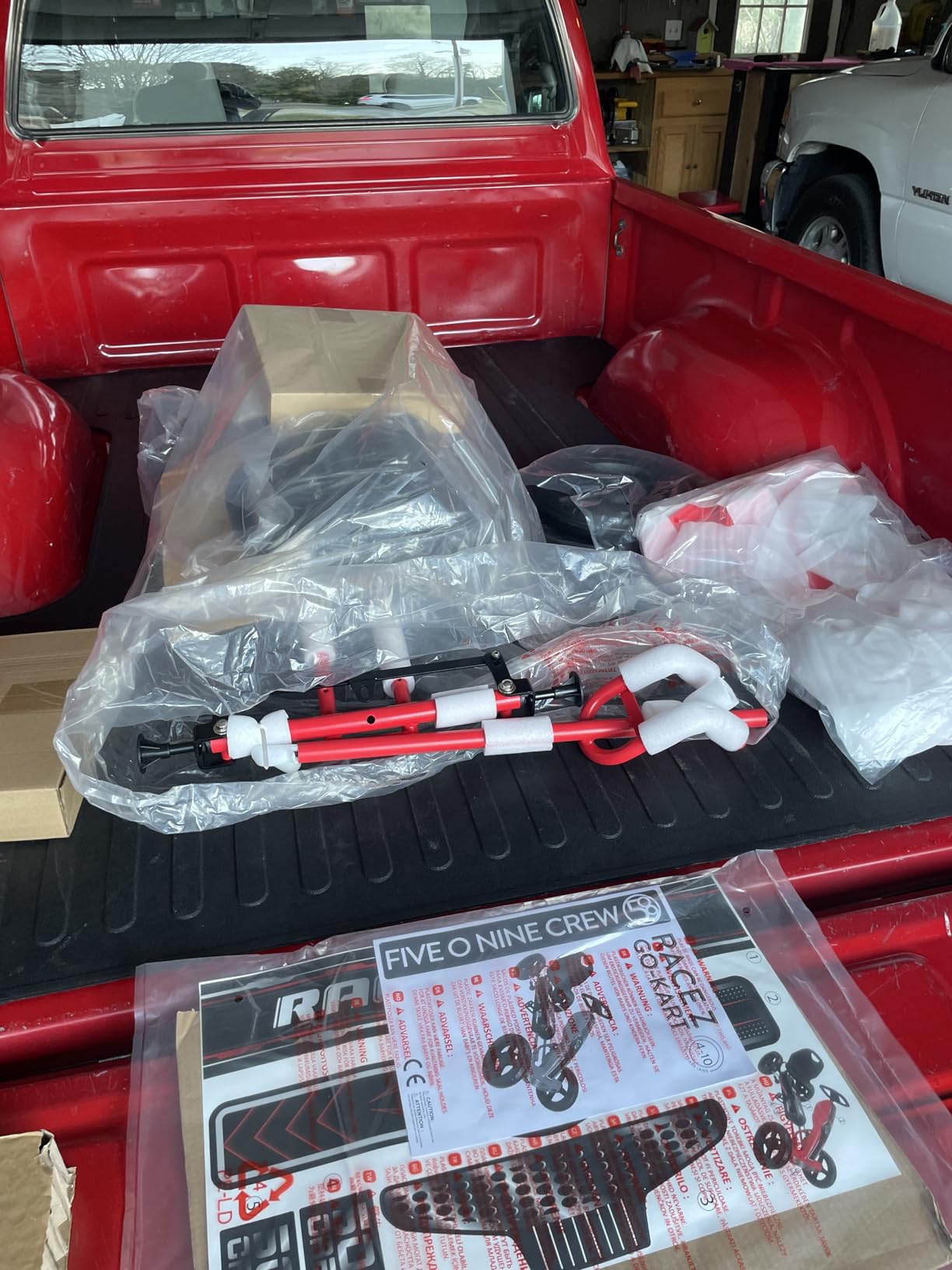 509 Crew Race Z Pedal Go Kart - Red, Kids Ages 4+, Sporty Graphics on Front Fairing, Adjustable Bucket Seat, 4 Spoke Rims with 12 inch EVA Wheels, Sporty Steering Wheel customer photo 2
