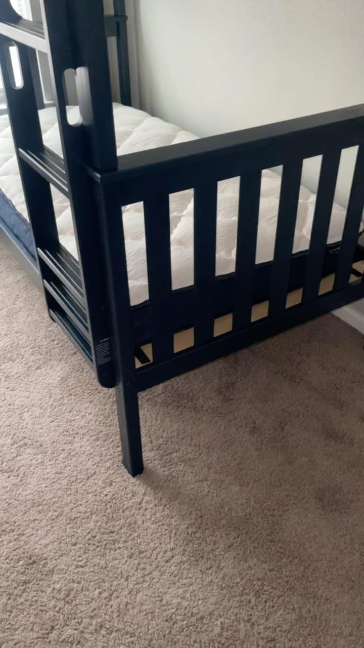 Max & Lily Bunk Bed, Twin-Over-Twin Wood Bed Frame for Kids, Walnut customer photo 1