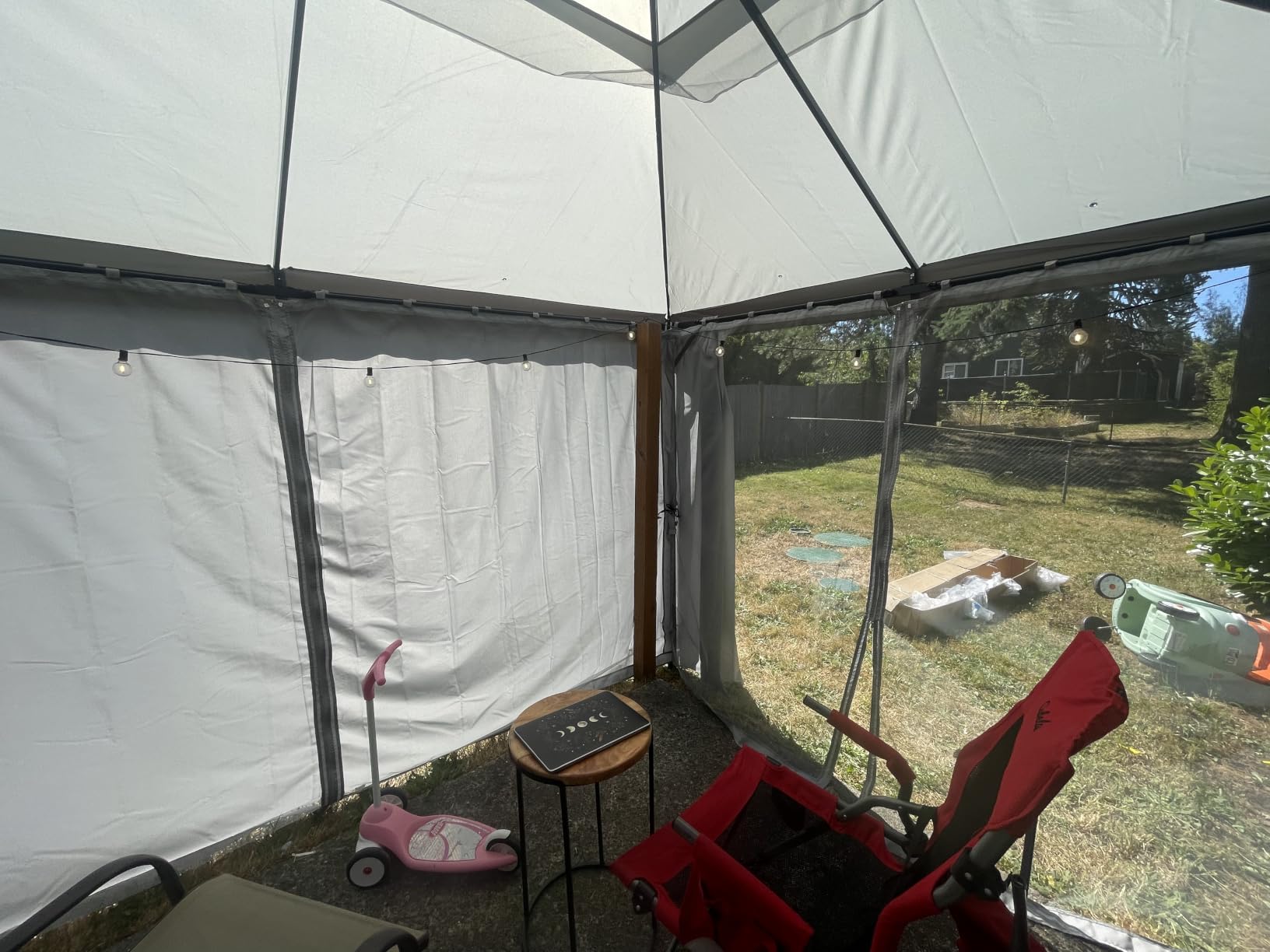 LAUSAINT HOME 10'x13' Outdoor Gazebo, Metal Frame Heavy Duty Patio Canopy Tent Shelter with Double Roofs, Mosquito Nettings and Privacy Screens for Backyard, Garden, Lawn, Gray customer photo 1