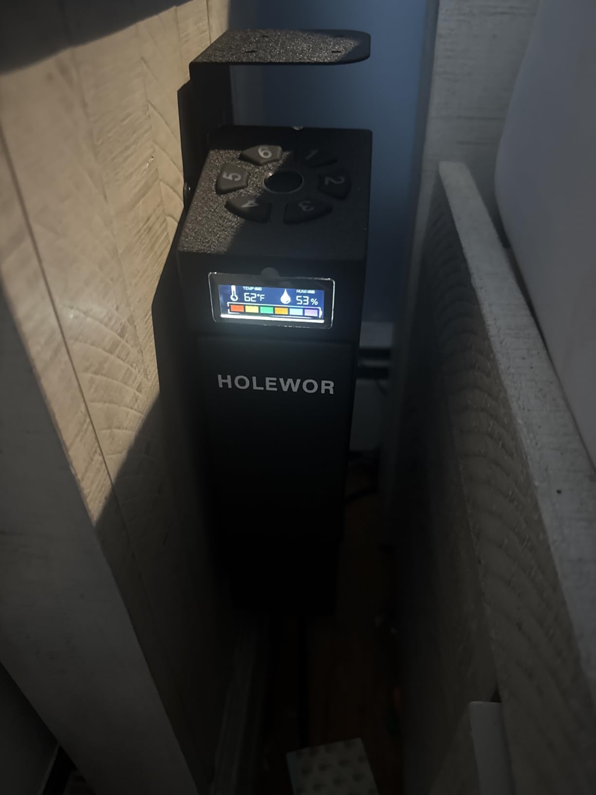 HOLEWOR Gun Safe, Biometric Pistol Safe Fingerprint Quick Access Drop Down Handgun Safe Single Mount Pistol Case for Desk Bedside Nightstand customer photo 1