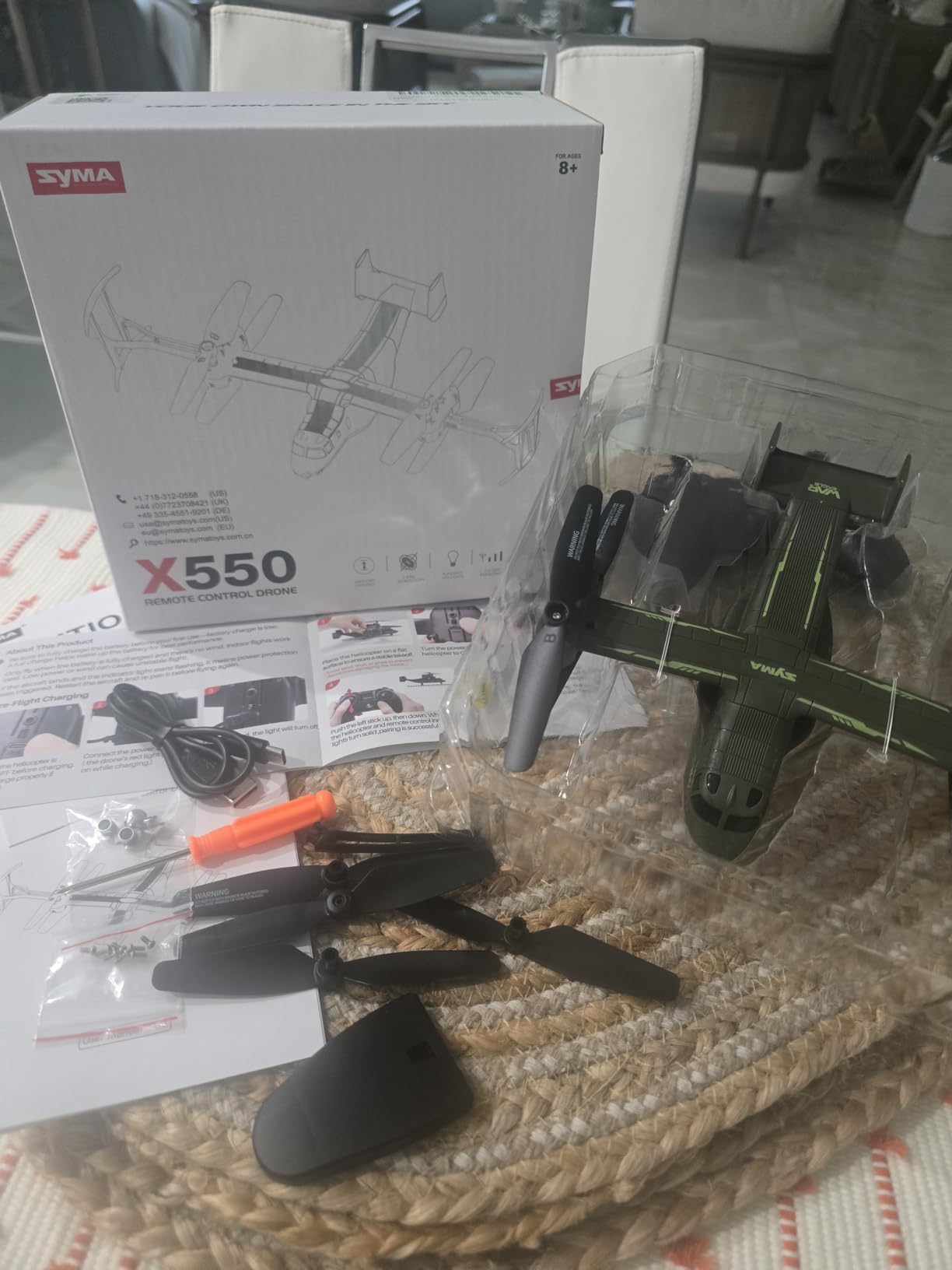 SYMA X550 RC Plane, 4CH Tiltrotor for Kids and Beginners, Stunt Flight, 6 Stunt Moves with 360 degree Flips, Spins, Climbing Spins, Circles and Jumps, One-key Takeoff/Landing and 2 Speeds customer photo 1