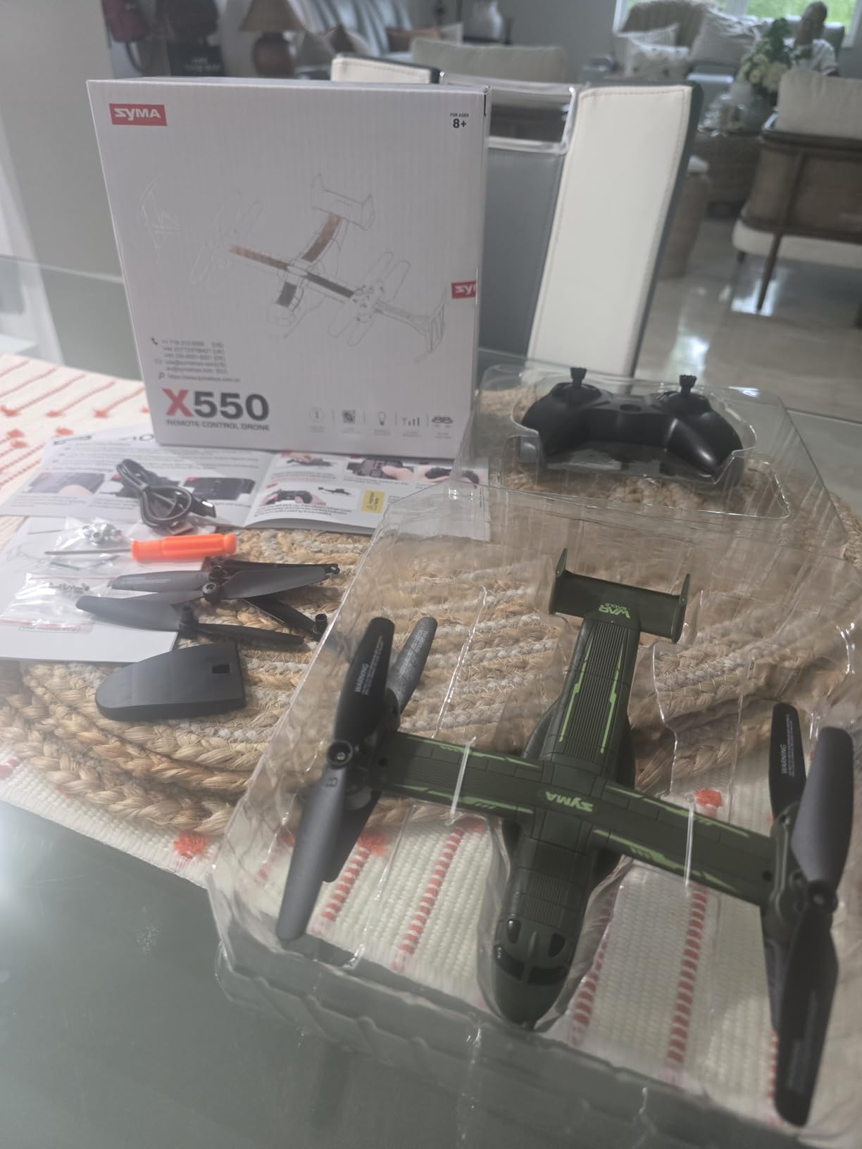 SYMA X550 RC Plane, 4CH Tiltrotor for Kids and Beginners, Stunt Flight, 6 Stunt Moves with 360 degree Flips, Spins, Climbing Spins, Circles and Jumps, One-key Takeoff/Landing and 2 Speeds customer photo 2