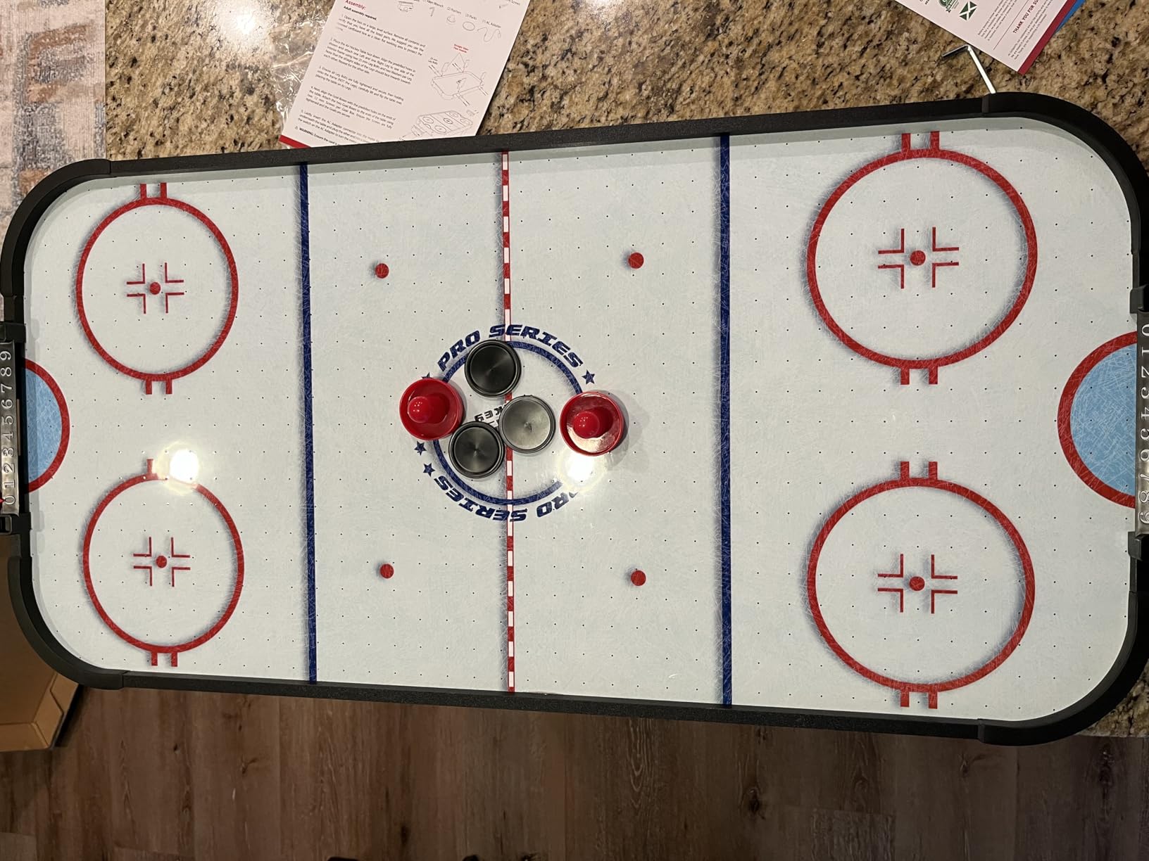 GoSports 40 Inch Table Top Air Hockey Game for Kids - Oak customer photo 1