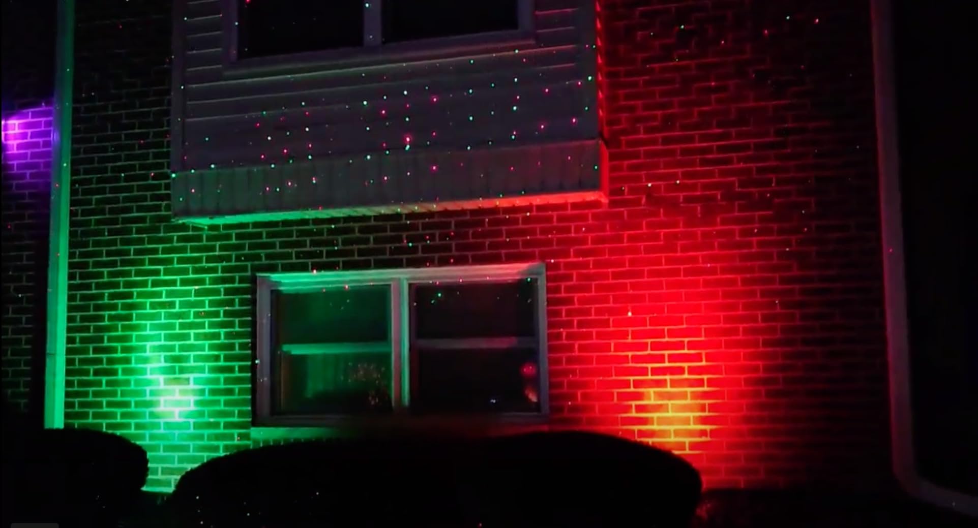 HERHOTER Christmas Laser Lights Outdoor, Red and Green Moving Outdoor Laser Light, Waterproof Garden House Decoration Laser Christmas Lights customer photo 2