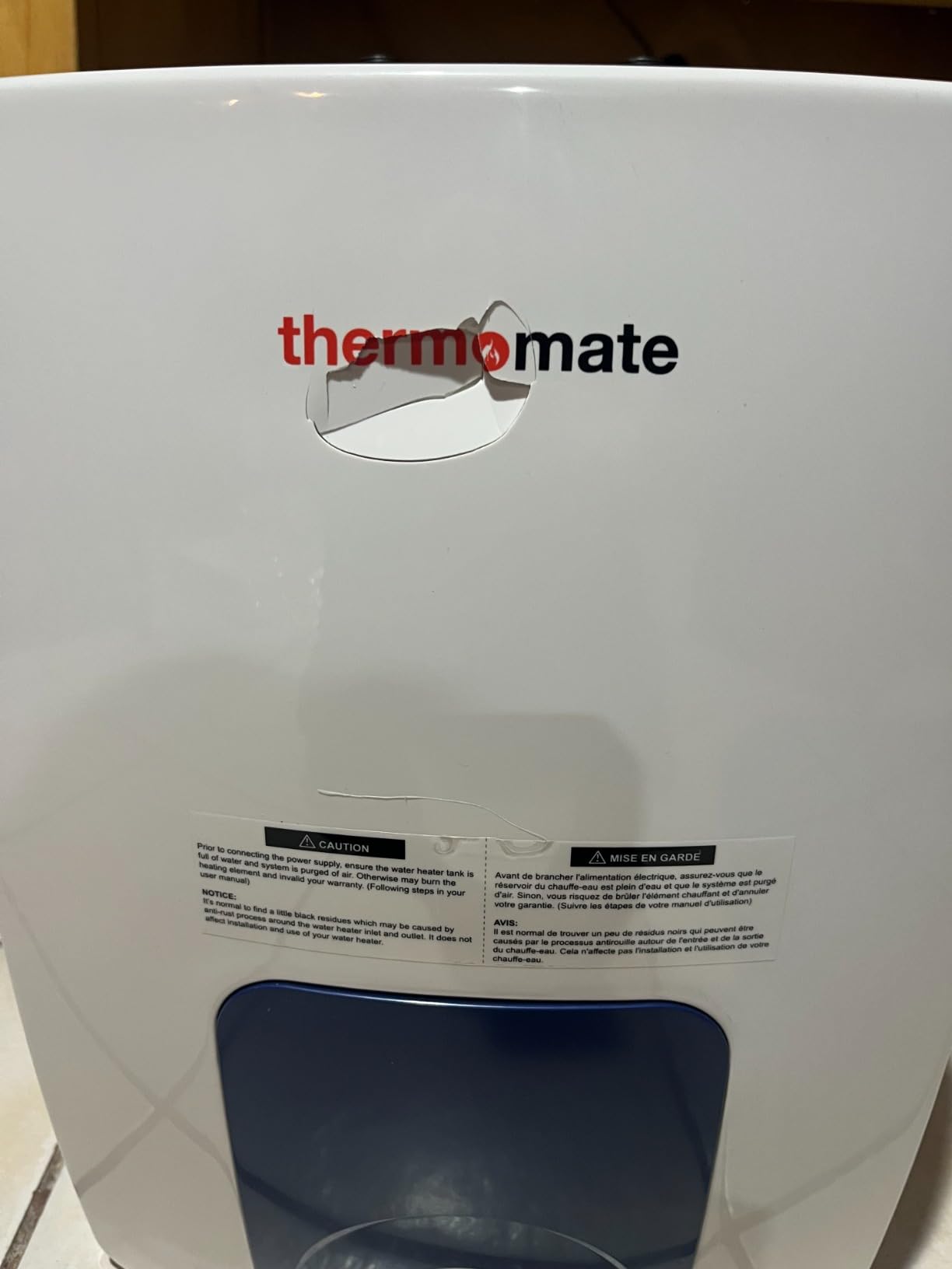 ThermoMate Mini Tank Water Heater Electric UL Listed, ES400B 4 Gallon Point of Use Under Sink Water Heater, 120V Corded Wall or Floor Mounted customer photo 2