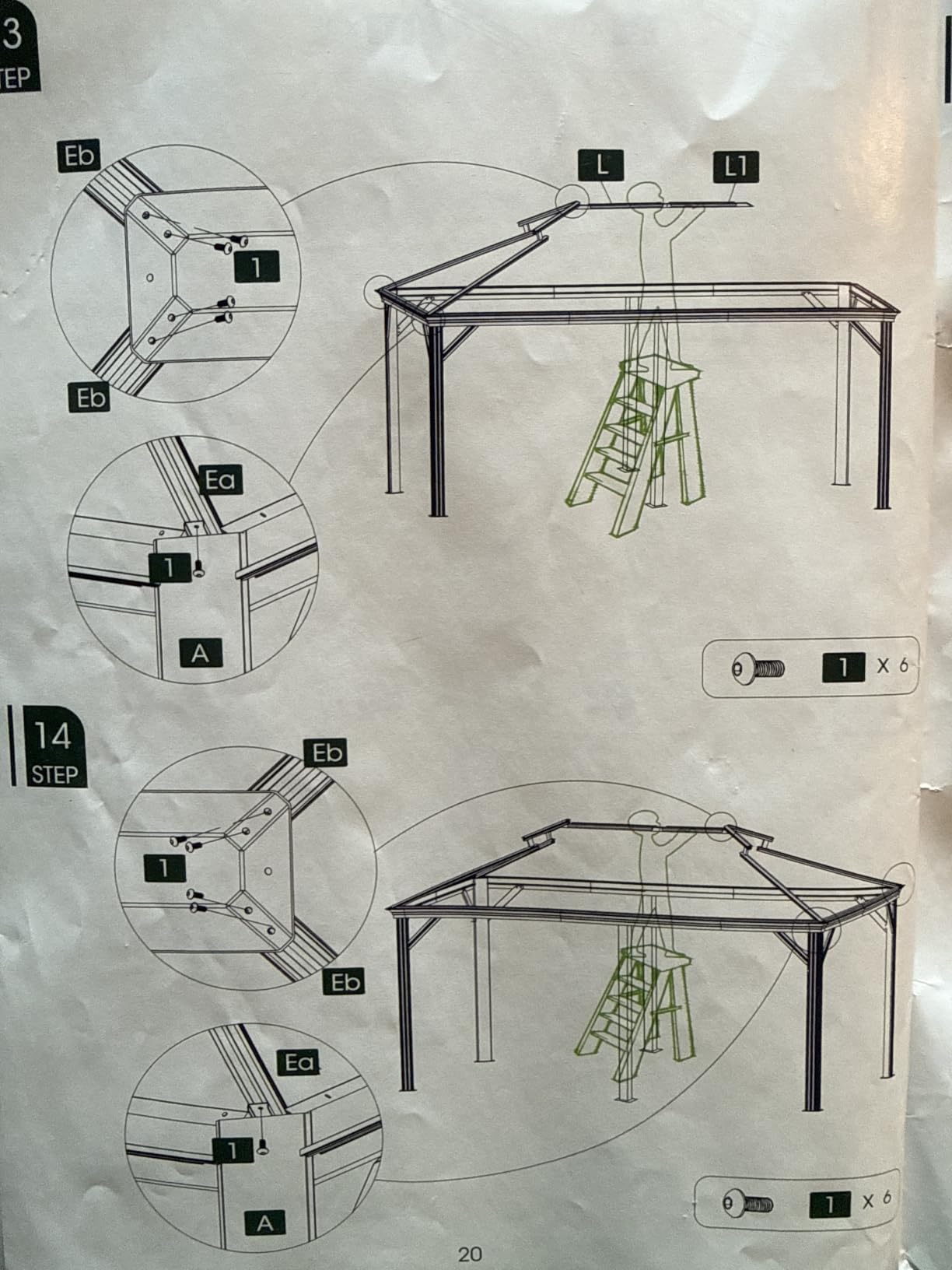 Aoxun 12' X 16' Hardtop Gazebo with Drainage System, Aluminum Outdoor Gazebo with Galvanized Steel Double Roof, Patio Permanent Metal Pavilion with Netting, for Garden, Deckyard, Grey customer photo 1