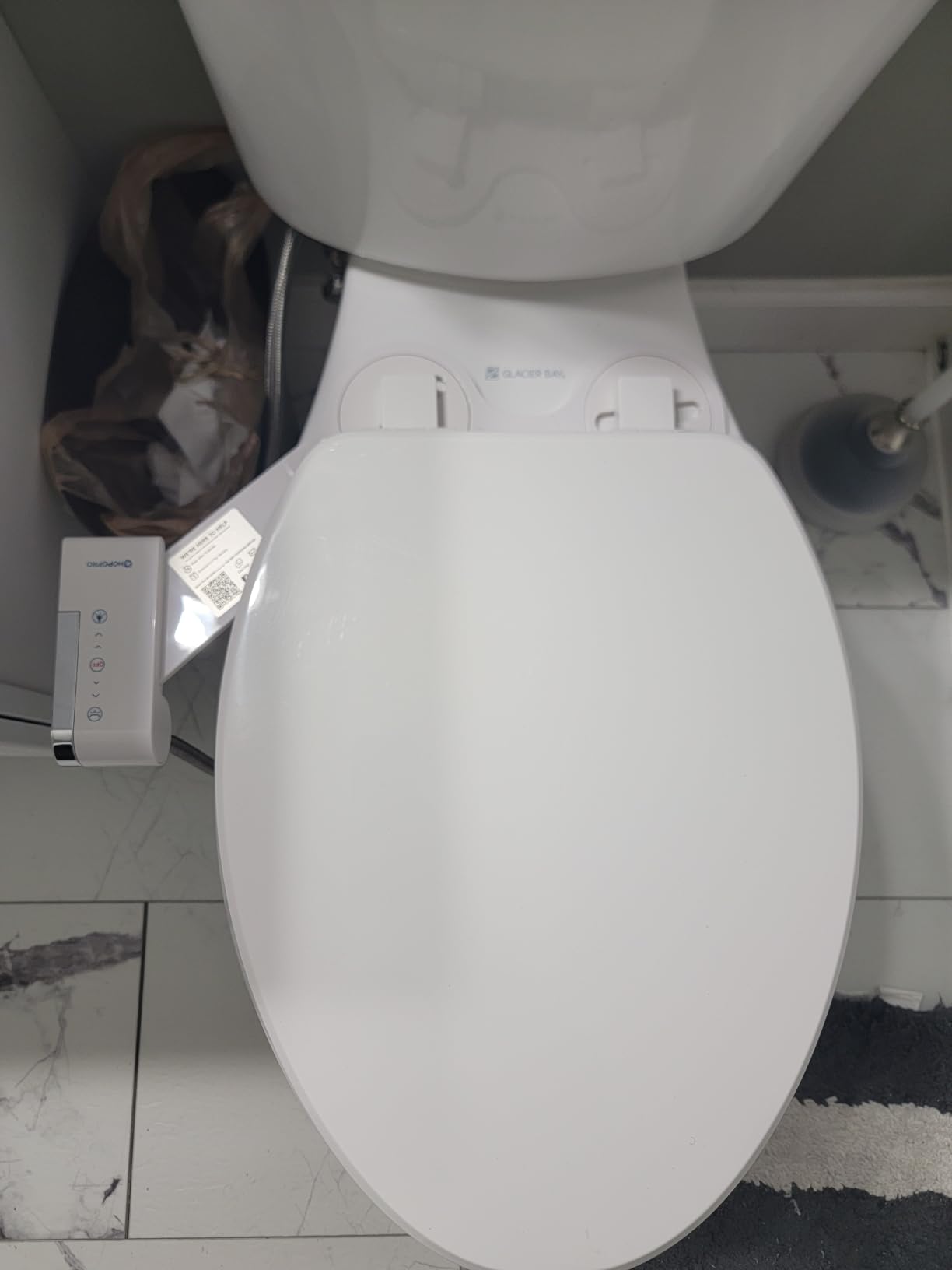 HOPOPRO Bidet Attachment for Toilet, Non-Electric Bidet Ultra-Slim Dual Nozzle (Feminine/Rear Wash), Cold Water Bidets Sprayer for Existing Toilets with Adjustable Pressure Control 1-Min Install customer photo 1