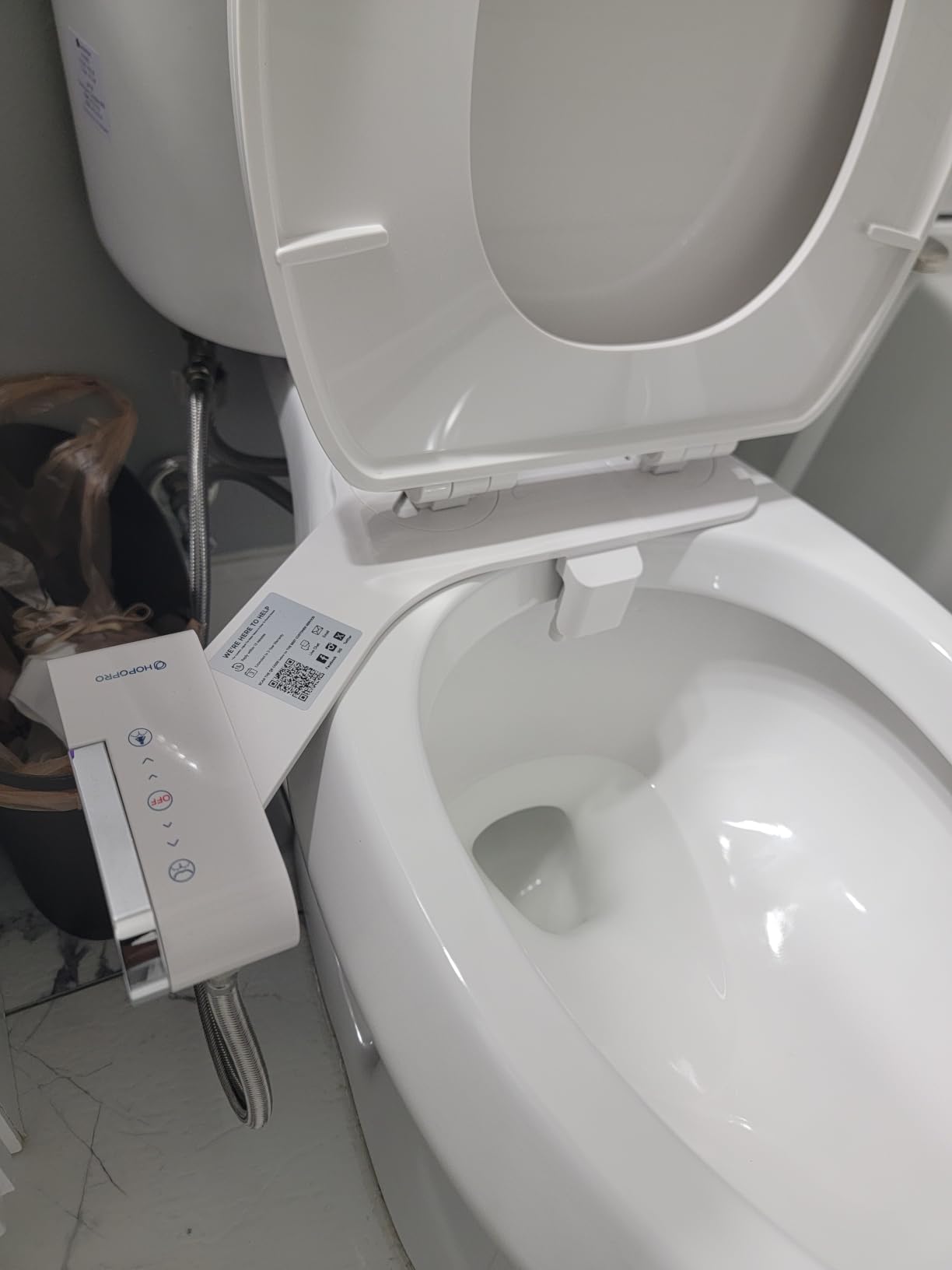 HOPOPRO Bidet Attachment for Toilet, Non-Electric Bidet Ultra-Slim Dual Nozzle (Feminine/Rear Wash), Cold Water Bidets Sprayer for Existing Toilets with Adjustable Pressure Control 1-Min Install customer photo 2