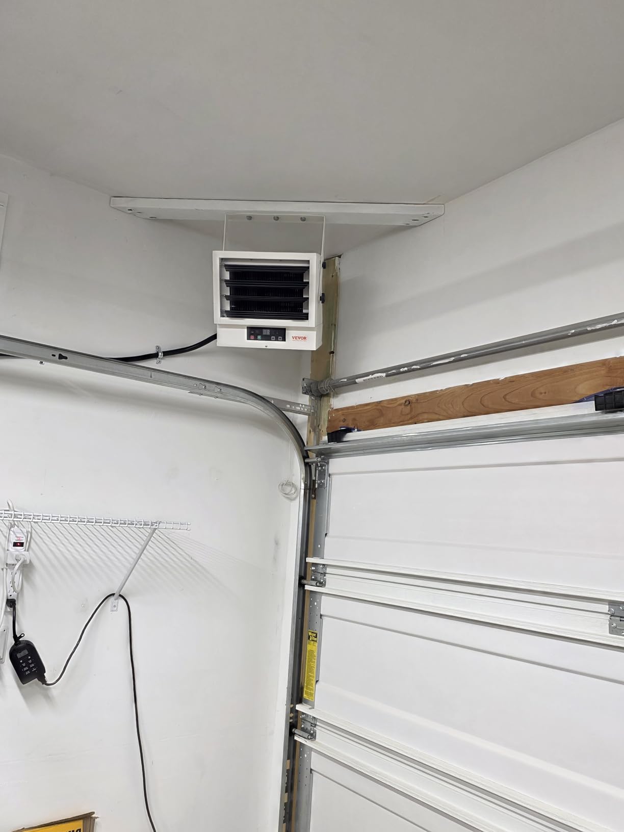 VEVOR Electric Garage Heater, 7500 Watt Digital Fan Forced Wall Ceiling Mount Shop Heater, Remote Control, Overheat Protection, Hardwired Heater with 9 Hour Timer, ETL Listed customer photo 1