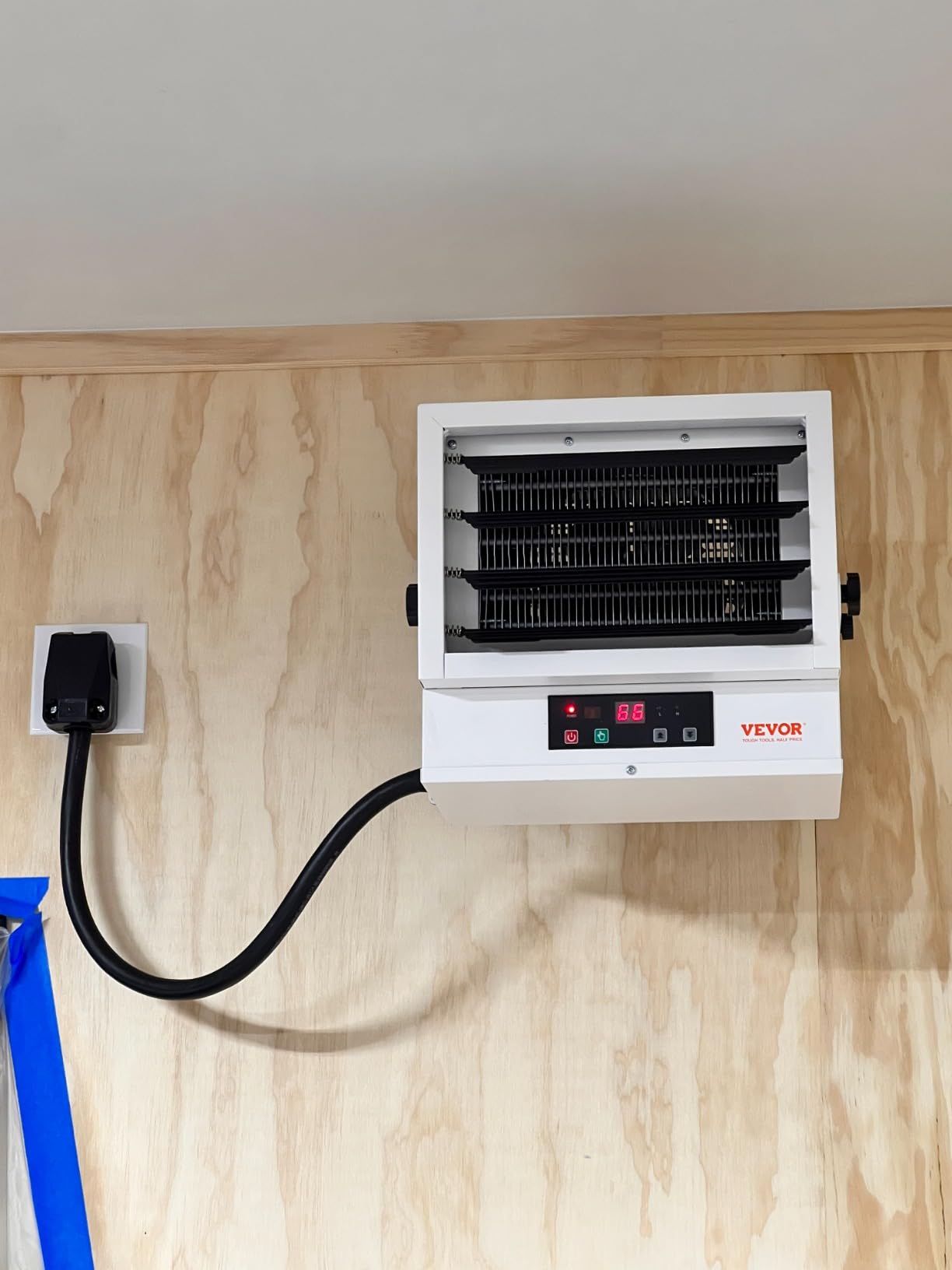 VEVOR Electric Garage Heater, 7500 Watt Digital Fan Forced Wall Ceiling Mount Shop Heater, Remote Control, Overheat Protection, Hardwired Heater with 9 Hour Timer, ETL Listed customer photo 2