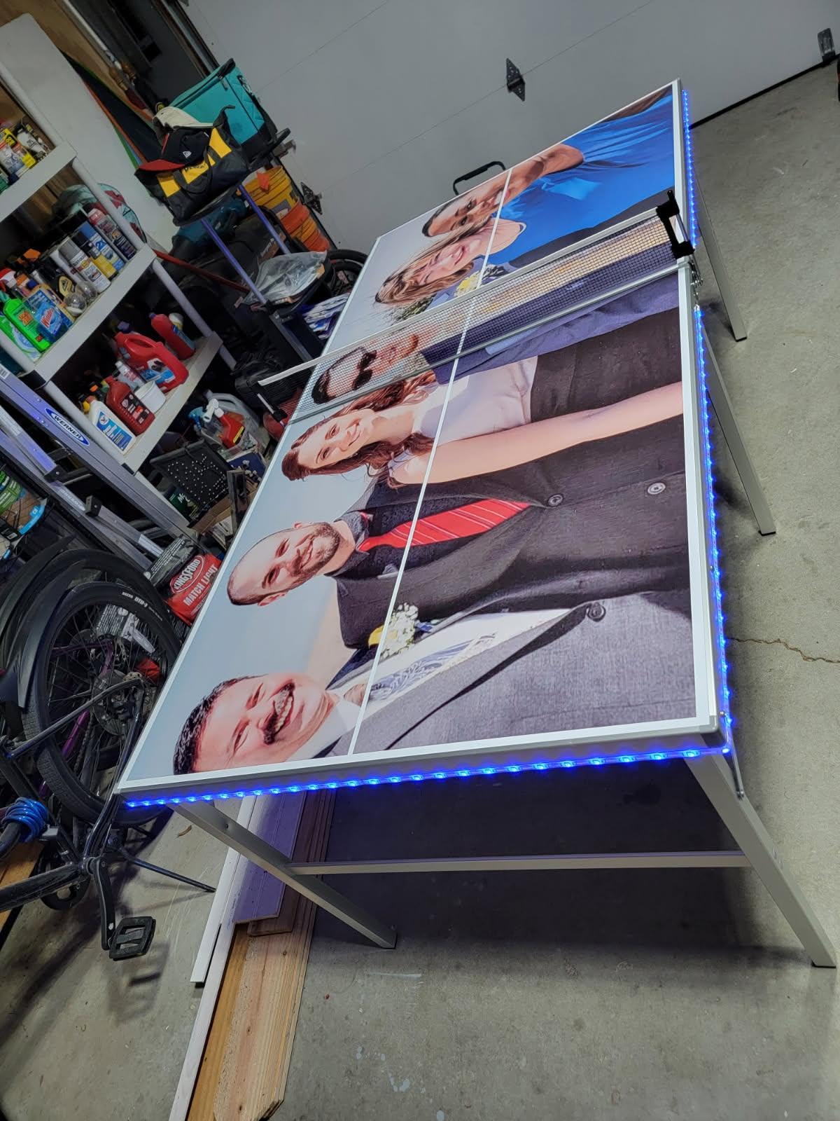 PartyLife 6 ft x 3 ft Ping Pong Table Tennis Table | Mid-Size Portable Folding Indoor Outdoor Foldable Ping Pong Table Tennis Table w/Optional LED Lights (Not a Full Size Table) customer photo 2
