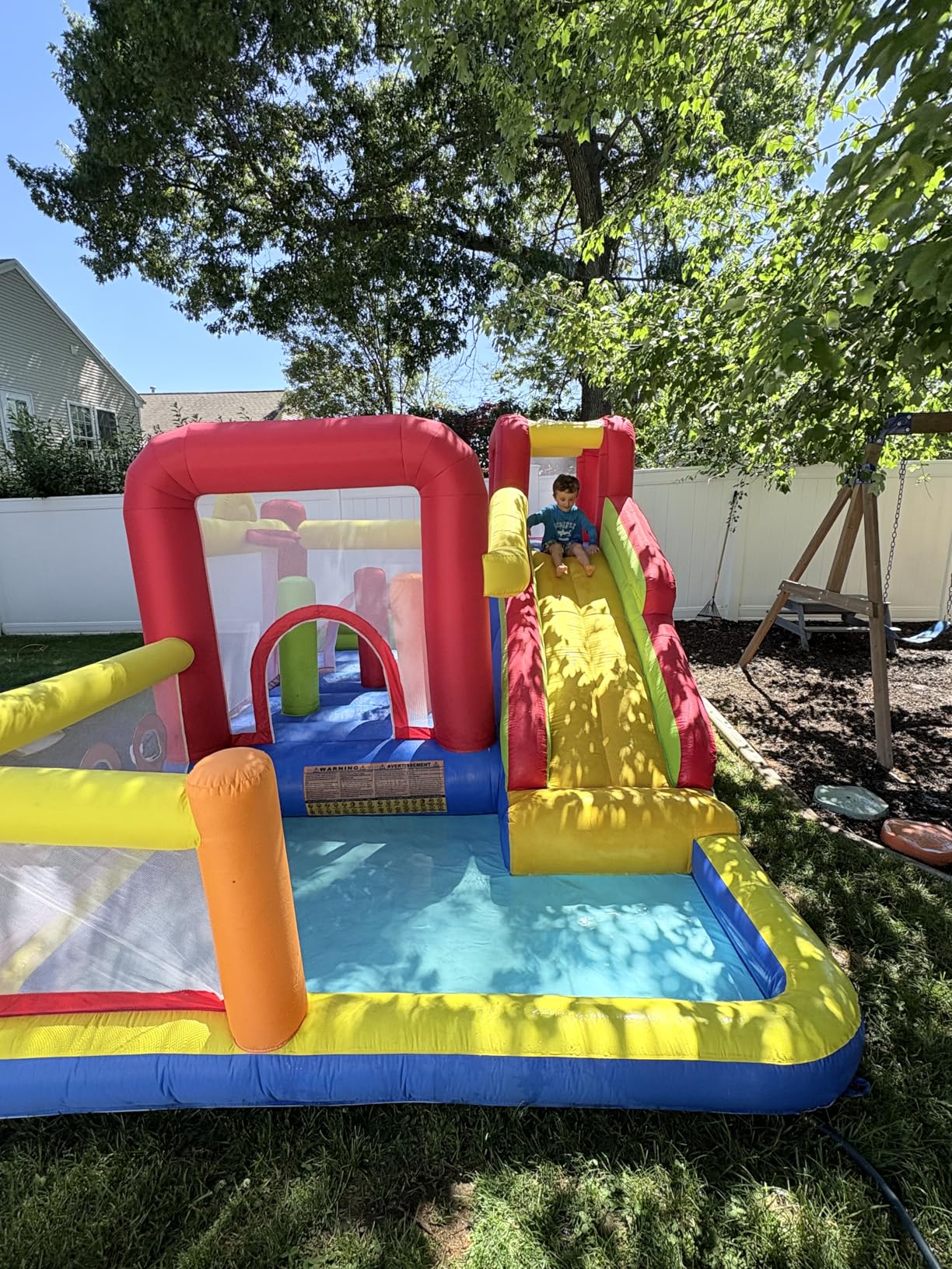 Hongcoral Bounce House, Inflatable Bounce Castle with Blower for Kids, Blow Up Jumping Bouncer with Slide, Climbing Wall, Obstacles, Trampoline, Ball Pit Pool for Indoor Outdoor customer photo 2