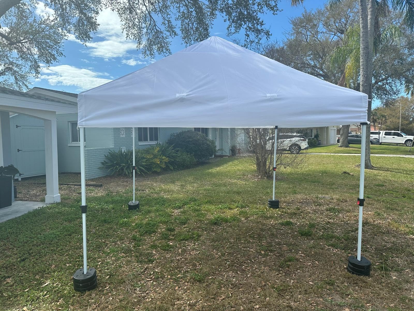 CROWN SHADES Commercial Pop Up Canopy Tent with 1 Side Wall, 10'x10', Grey | Patented Centerlok One Push Setup, Heavy Duty Vendor Tent with Wheels, STO-N-Go Bag, 400D Silver Coated, UPF 50+ Waterproof customer photo 2
