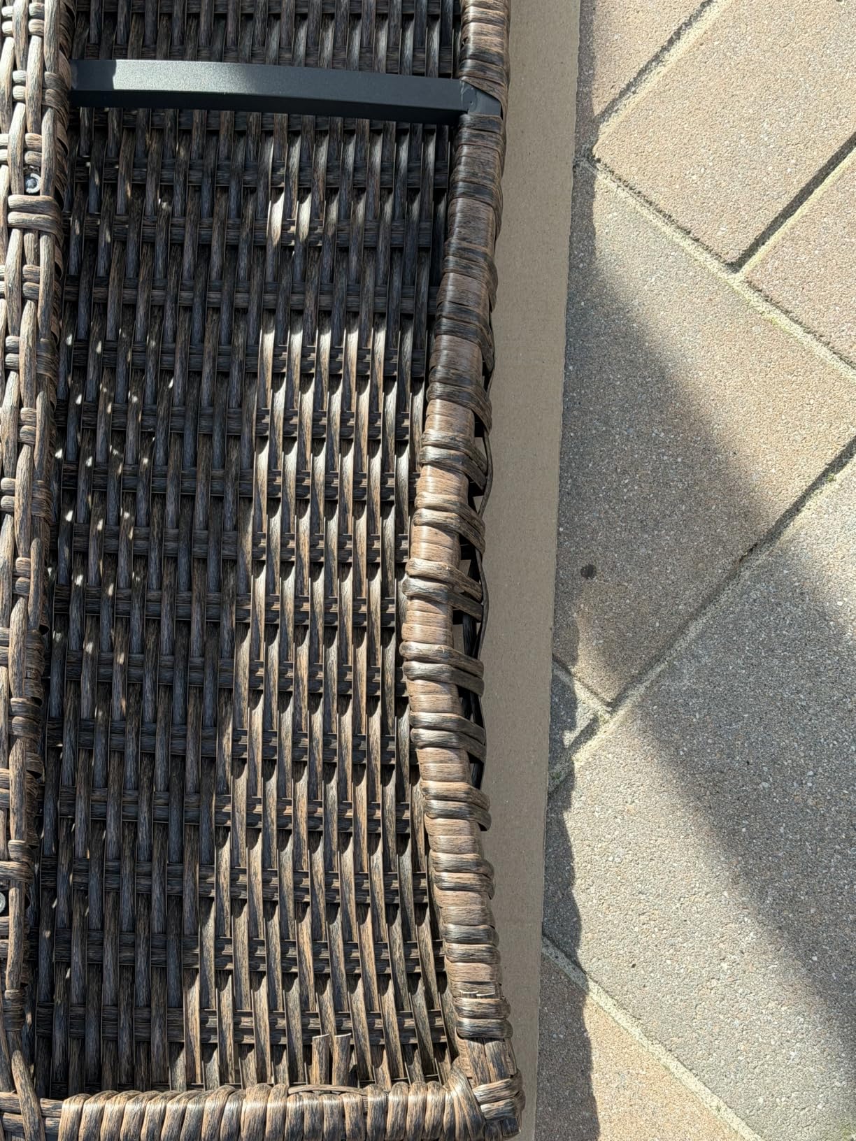 Signature Design by Ashley Brook Ranch Outdoor Sectional, 3-Piece Patio Furniture Set with Rust-Free Aluminum Frame, L Shaped Resin Wicker Couch and Bench for Backyard Entertaining, Beige & Brown customer photo 2