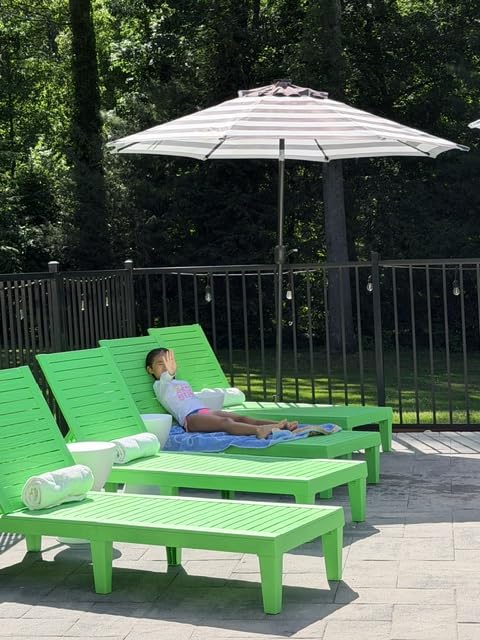 Nestl Patio Chairs - Black Chaise Lounge Chair Outdoor, 5-Position Adjustable Sun Tanning Chair, Waterproof Pool Lounge Chairs Set of 2, Reclining Lawn Chair, Lightweight Outdoor Lounge Chairs customer photo 1