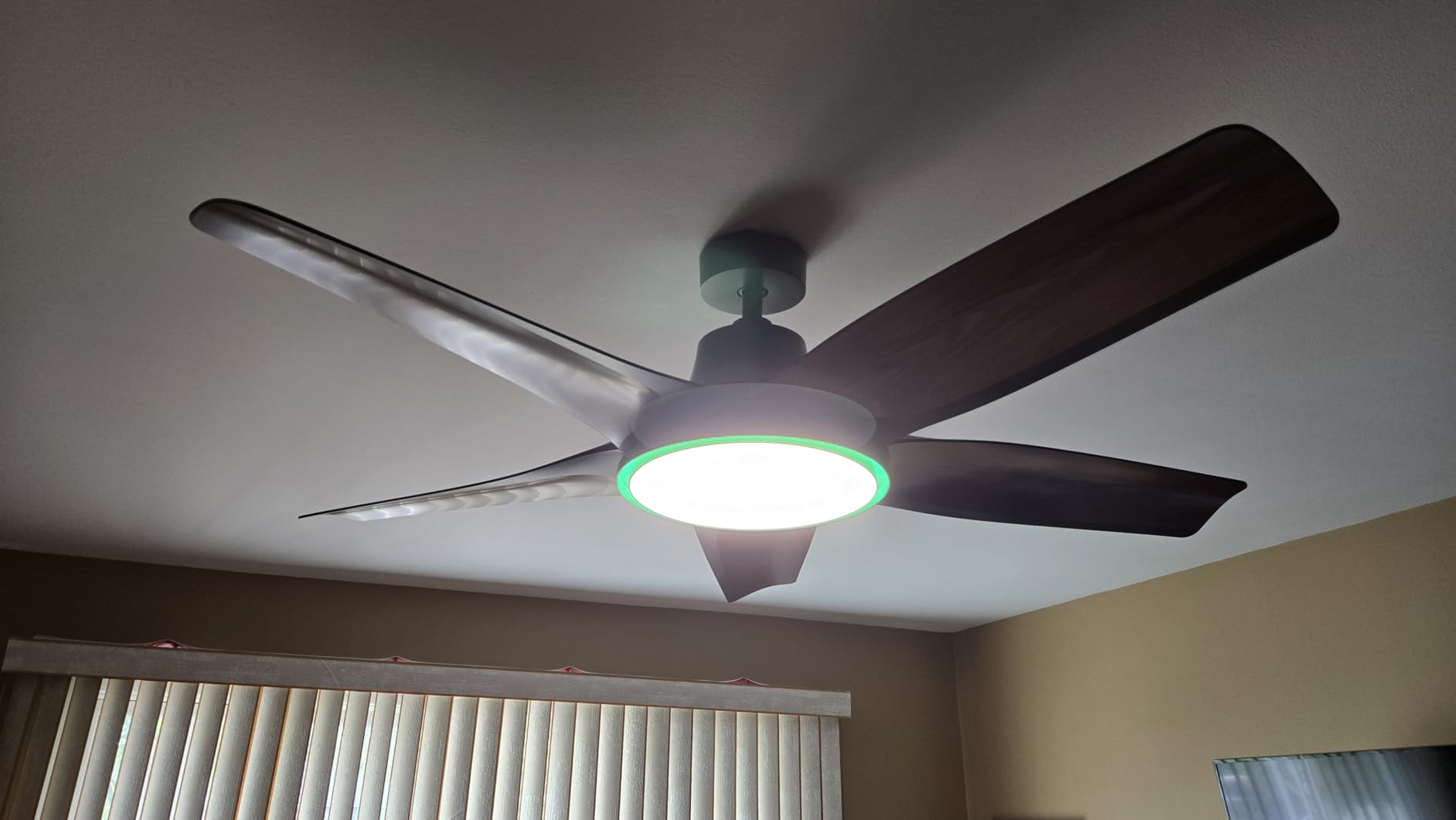 DREO Smart RGBIC Ceiling Fans with Lights, Low profile Ceiling Fan with Alexa/App, 52'' Dimmable Lighting & Color Tuning, 25dB Quiet for Living Room, Game Room, Easy Installation, Black, 2026 Upgraded customer photo 1