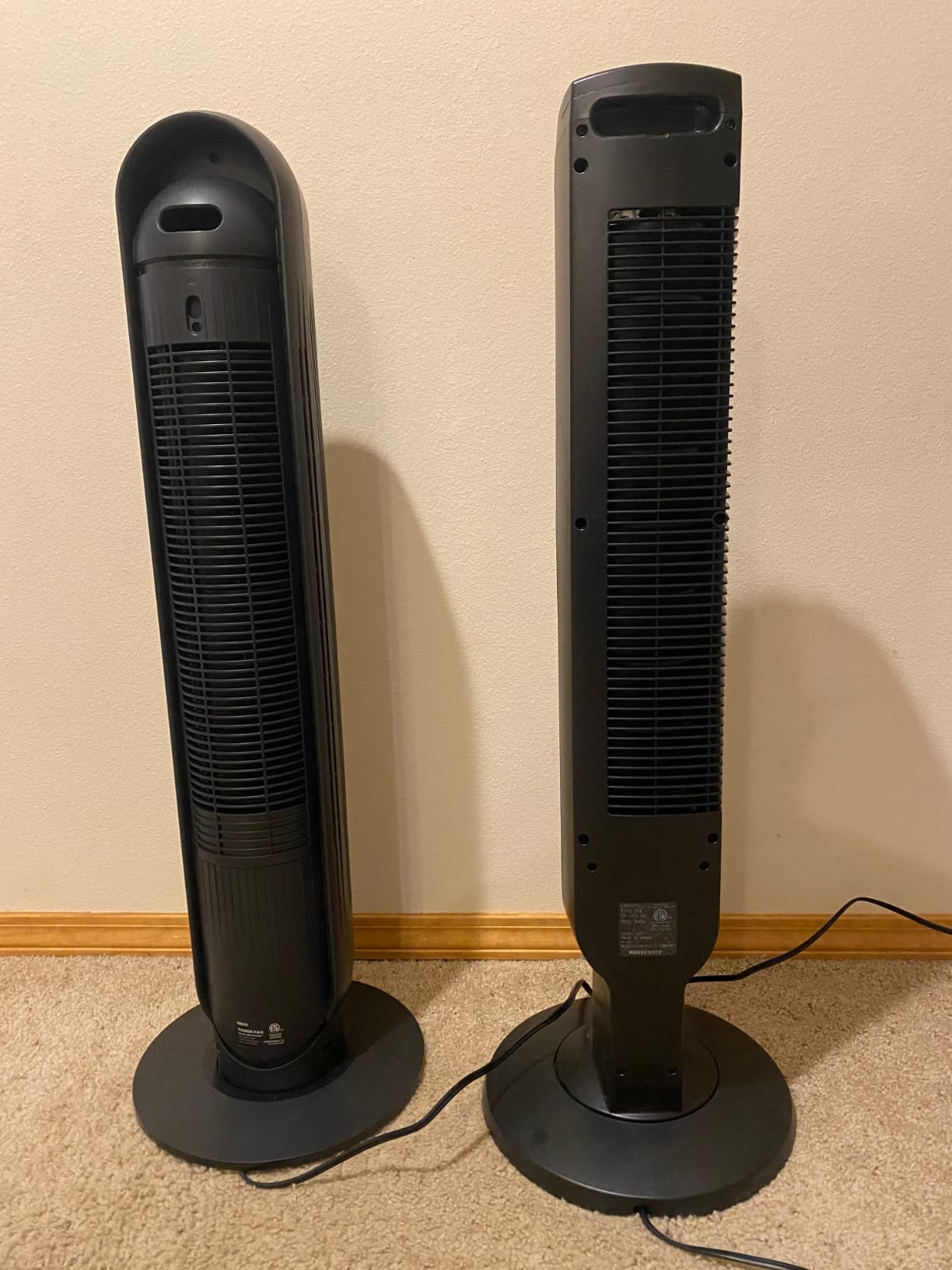 DREO Tower Fan for Bedroom, 25ft/s Velocity Quiet Floor Fan, 90° Oscillating Fans for Indoors with 4 Speeds, 4 Modes, 8H Timer, Bladeless Fan, Standing Fans, Grey, Tower Fan 307 (DR-HTF007) customer photo 1