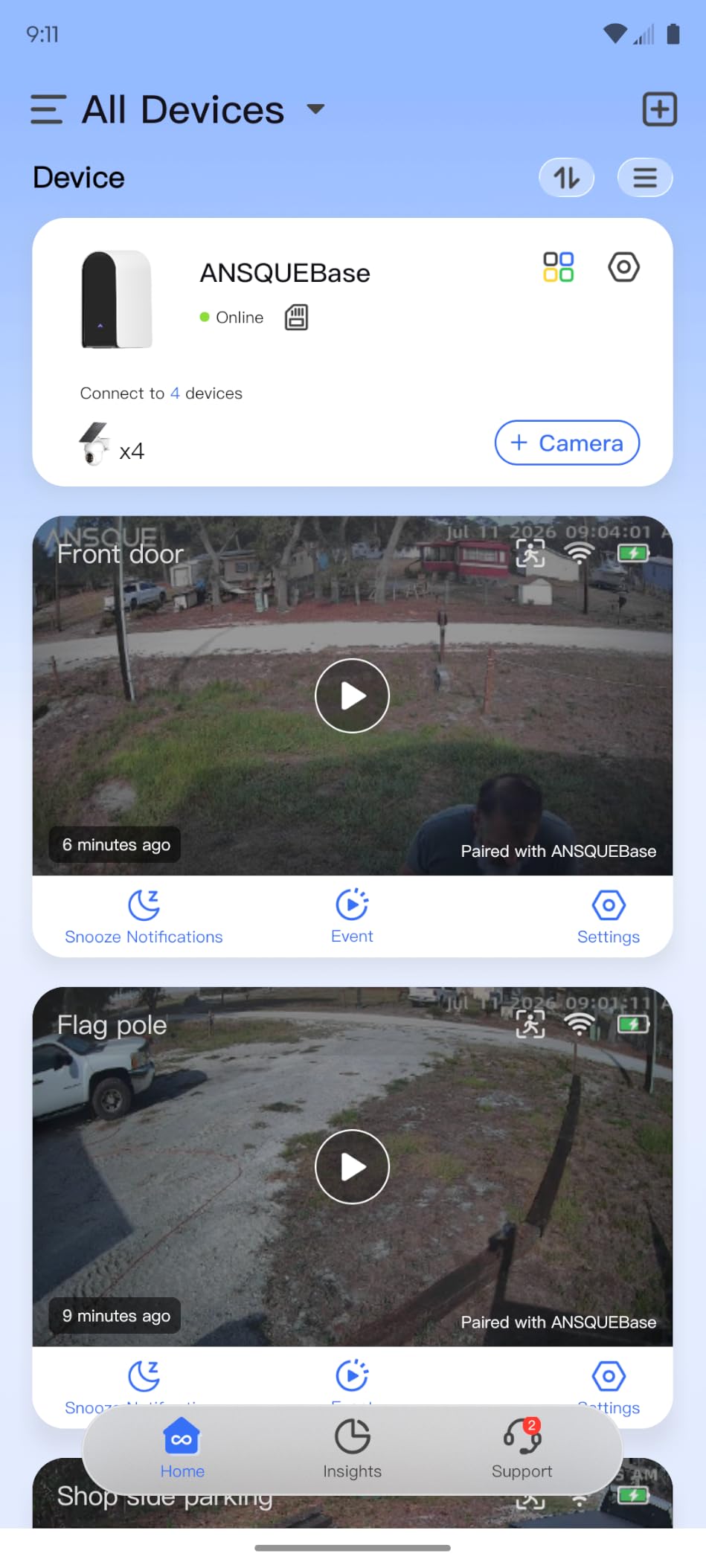 ANSQUE Security Cameras Wireless Outdoor Home System, 4 Camera Kit, No Subscription Fees, Solar Powered, Local Storage, 365-Day Battery Life, 360 PTZ Surveillance, Auto Tracking, 2K Color Night Vision customer photo 1
