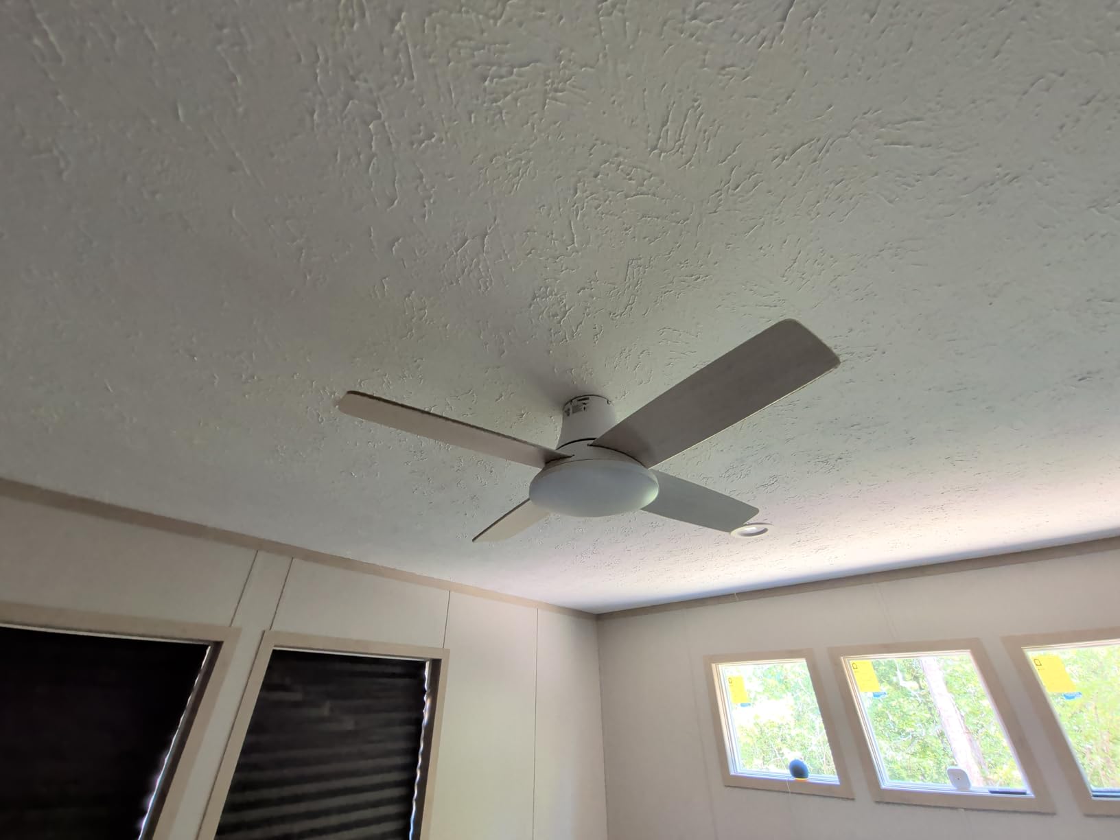 DREO Smart Flush Mount Ceiling Fan with Lights and Remote, 44 Inch, Bedroom | Low Profile Easy Install, Dimmable LED, 12 Speeds & 3 Fan Modes, Quiet DC Motor, 12H Timer, App and Remote Control, Bedroom customer photo 2