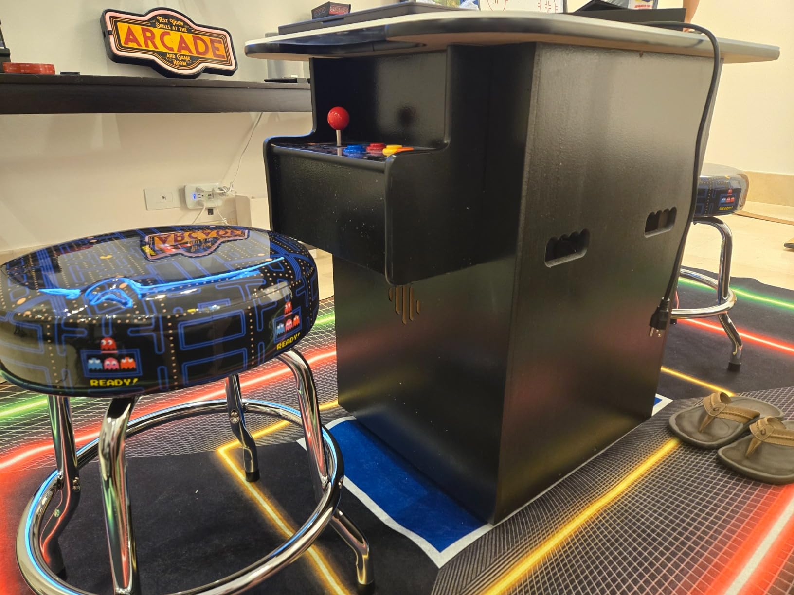 Doc and Pies Arcade Factory 60-Game Full Size Cocktail Arcade Machine - 2 Player Retro Arcade Table with LCD Screen, Joysticks & Buttons - Classic Arcade Cabinet for Home or Game Room customer photo 1