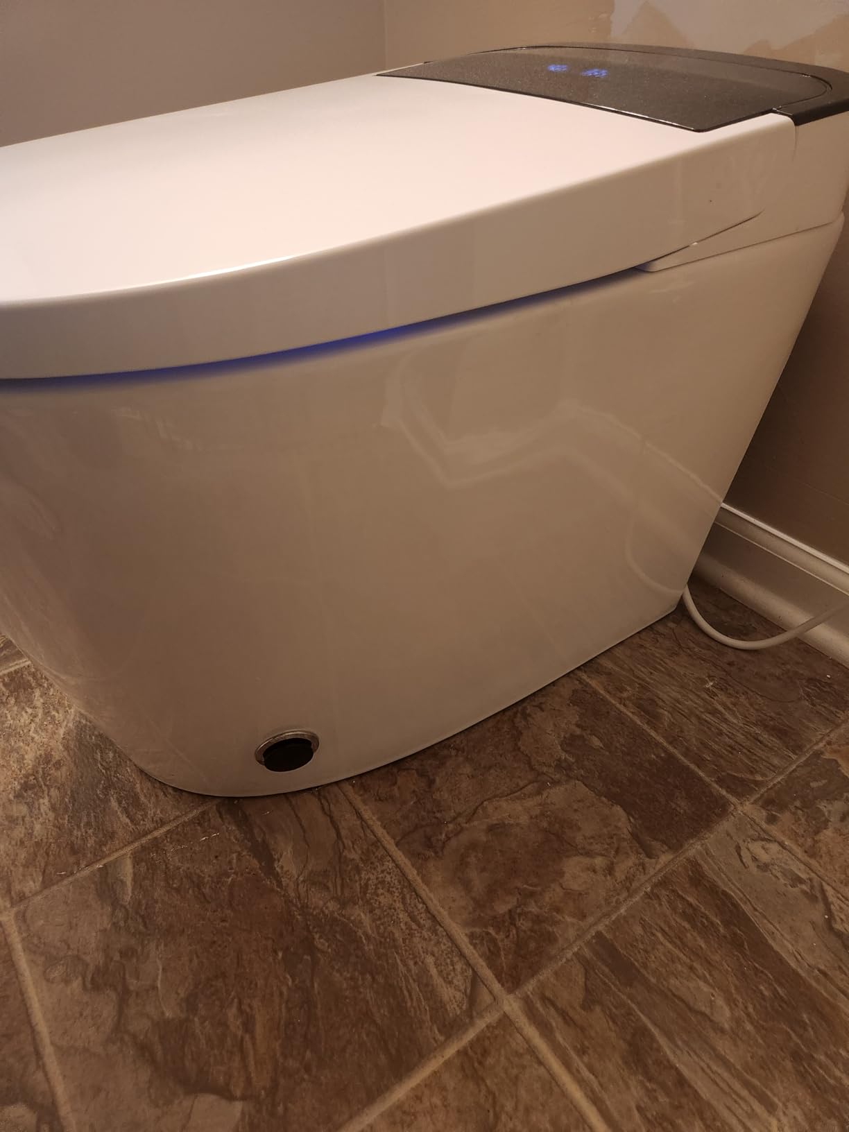 Smart Toilet, One Piece Bidet Toilet for Bathroom with Auto Open & Close Lid and Seat, Warm Water and Dry, Heated Seat, Foot Sensor and Night Light, Auto Flush customer photo 1