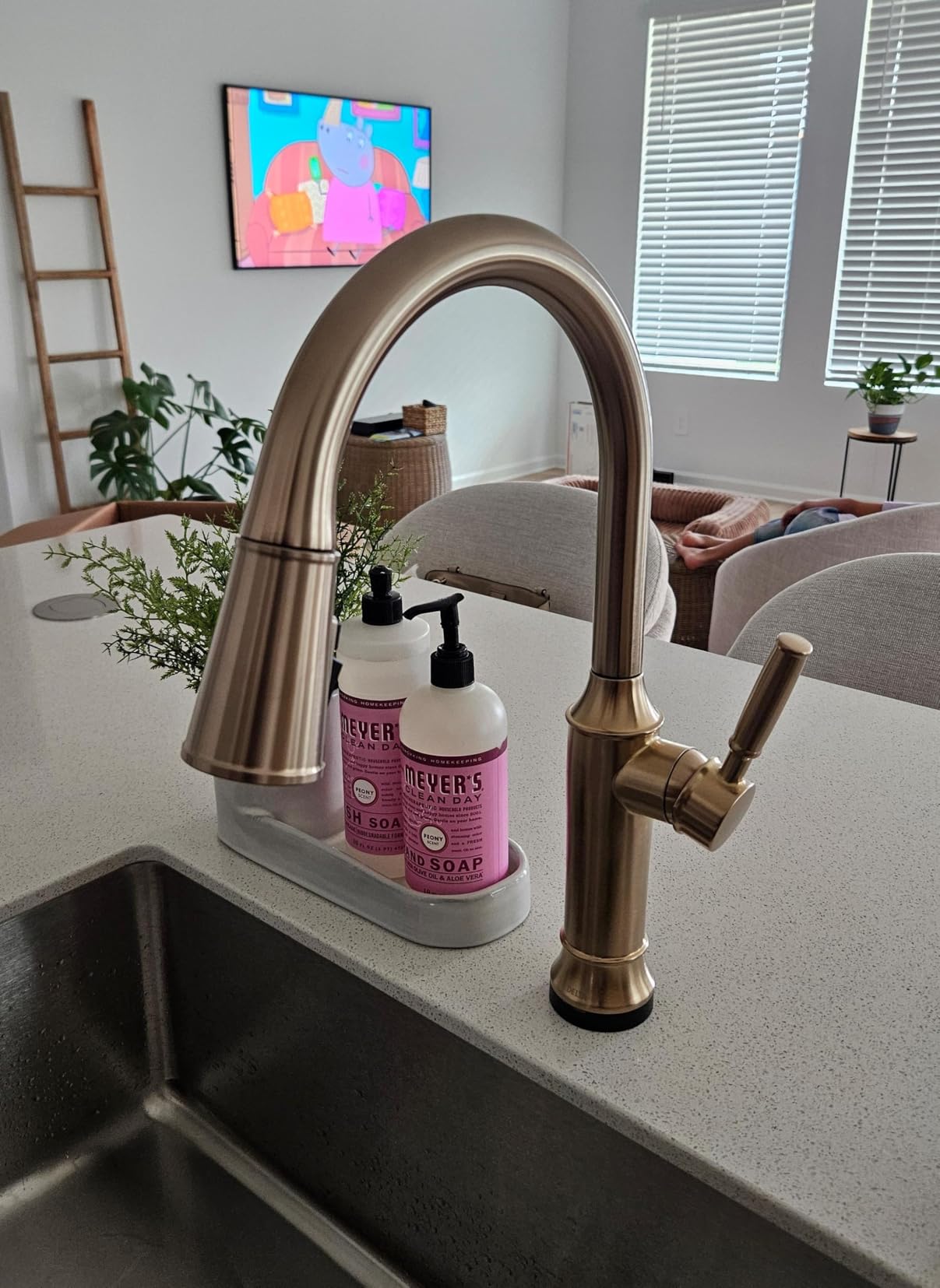 Delta Faucet Renaldi Touchless Kitchen Faucet with Touch Technology, Gold Kitchen Sink Faucet, Delta ProClean Kitchen Faucet, Pull Down Kitchen Faucet, Lumicoat Champagne Bronze 9184TL-CZ-PR-DST customer photo 1