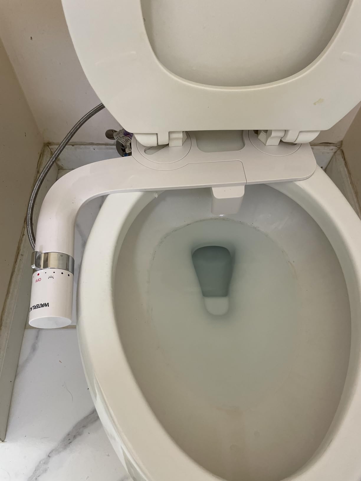 WATERLACE Bidet Attachment for Toilet Seat Sprayer - Non Electric Dual Nozzle with Cold Water - Self Cleaning Toilets Bathroom Spray for Butt Wash - Easy Slim Adjustable Pressure Control Rv Bidets customer photo 1