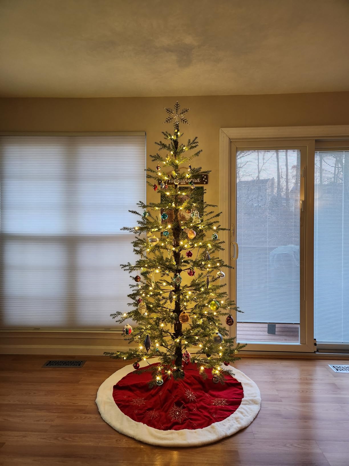 Best Choice Products Pre-Lit Sparse Christmas Tree 12ft Artificial Pine Holiday Decor Aspen Noble Fir w/ 2-in-1 White & Multicolor LED Lights customer photo 2