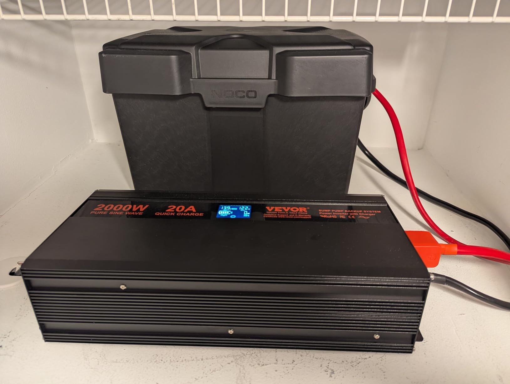 VEVOR 2000W Sump Pump Battery Backup with LCD, Pure Sine Wave customer photo 2