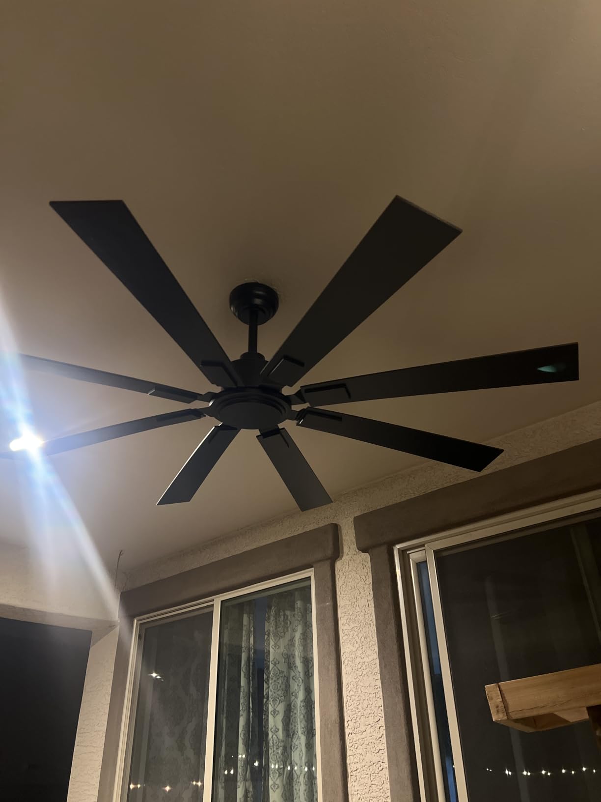 65 Inch Ceiling Fan no Light with Remote, 6-Speed | High 6116 CFM, Quiet Reversible DC Motor, Ceiling Fan without Light, Black, Indoor/Outdoor, for Patios, Living Room, Garage customer photo 1