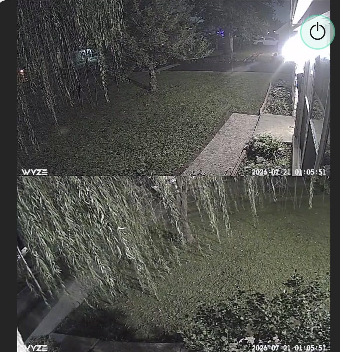 WYZE Duo Cam Pan Indoor/Outdoor IP65 2K 360° Pan/Tilt Smart Home Security Camera with Color Night Vision, Compatible with Alexa & Google Assistant, White customer photo 1