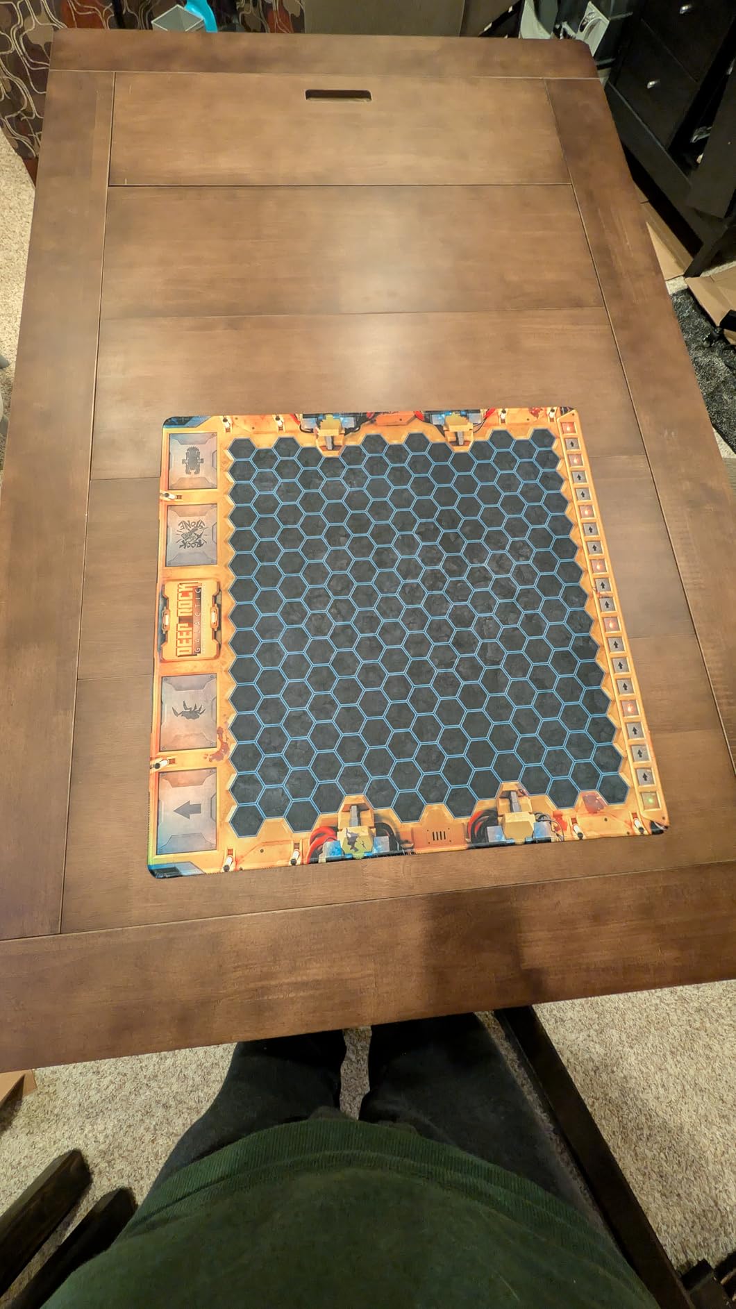 Coperat Solid Wood Board Game Table for 4-6 Players,Dining/Gaming Table w/ 54