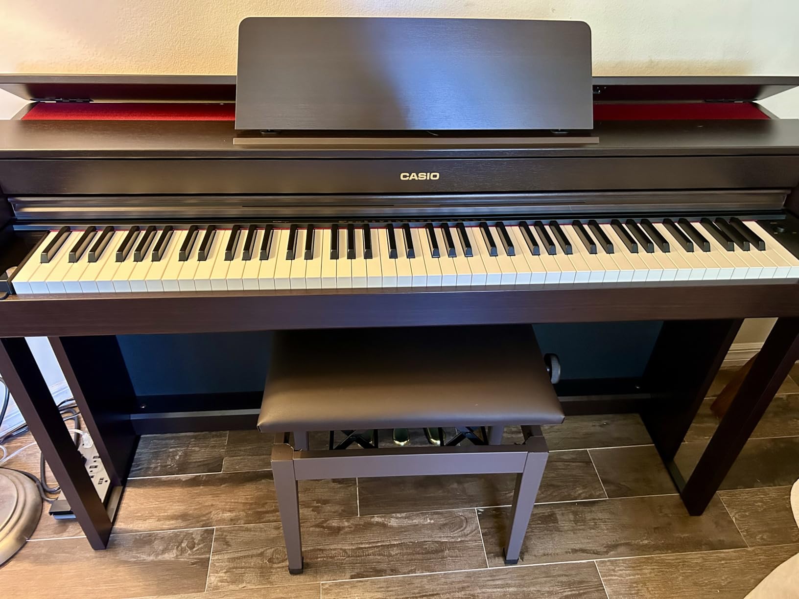 Casio CELVIANO AP-300 Console Digital Piano, with 88 Weighted Keys, 19 Tones, 40W Speaker System, Bluetooth Audio/MIDI, USB, Black Finish (AP-300BK) customer photo 1