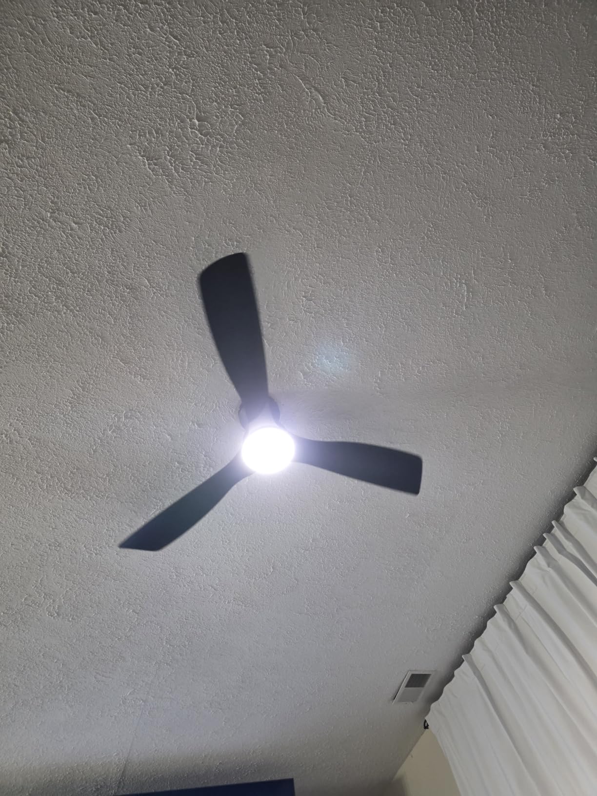 Depuley 52-Inch Ceiling Fans with Lights: Black 3 Blade Flush Mount Low Profile Ceiling Fan for Bedroom - Dimmable Indoor Outdoor Fan with Remote Control Ultra Quiet DC Motor Timer customer photo 2