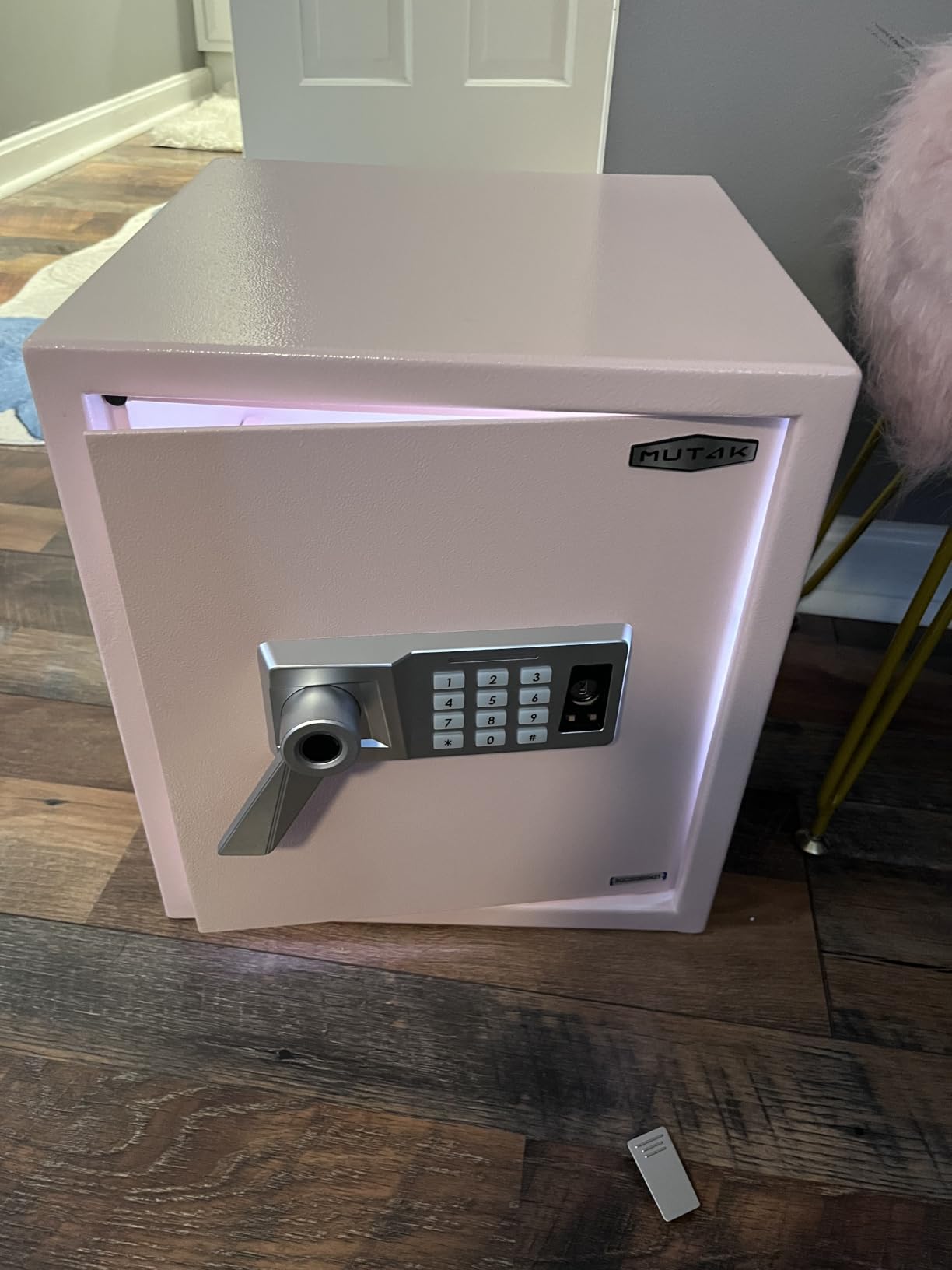 1.7 Cub Biometric Safe Box with Fireproof Bag, Quick-Access Fingerprint with Keys, Digital Keyboard, Type-C Port, Dual Alarm System Safety Box for Home, Office, Hotel Use(Black) customer photo 2